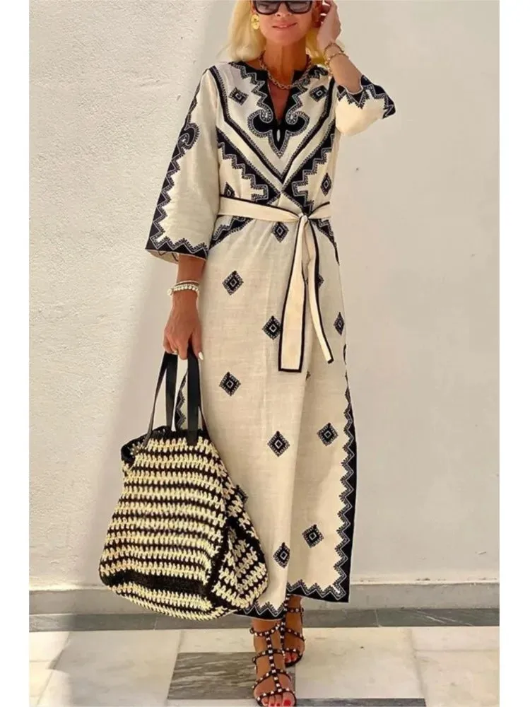 Sophie Paris I Robe ample avec ceinture