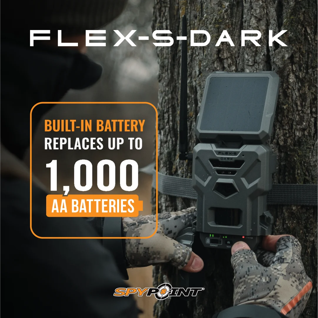 Flex-S Dark Solar Outdoor Cellular Trail Camera Integrated Solar Panel, No WiFi Needed, Night Vision Motion Activated, Dual-Sim LTE, 40MP Photos and 1080p w/Sound - Image 7