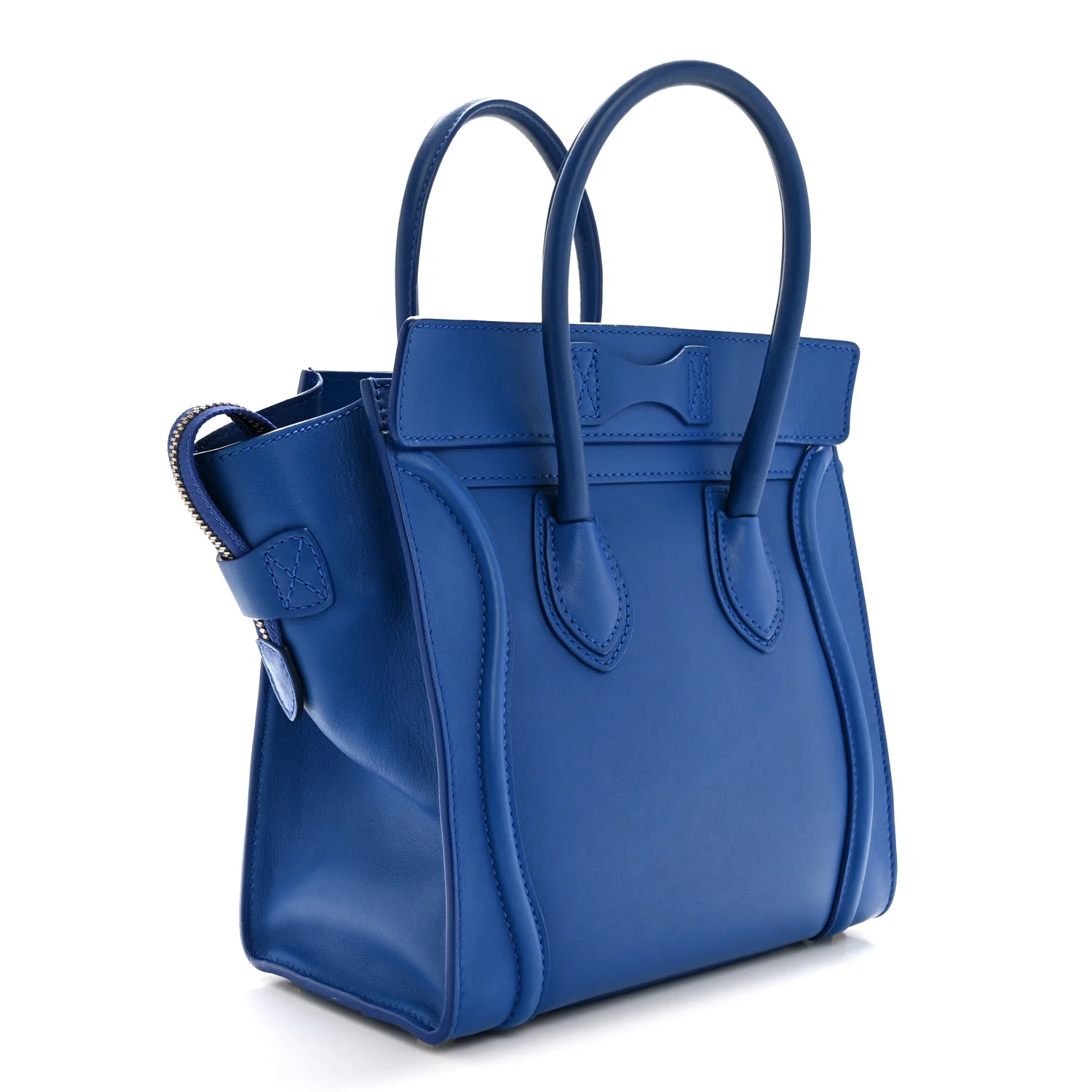 Smooth Calfskin Micro Luggage Royal Blue