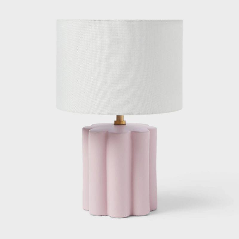 Fluted Kids' Table Lamp Purple - Pillowfort