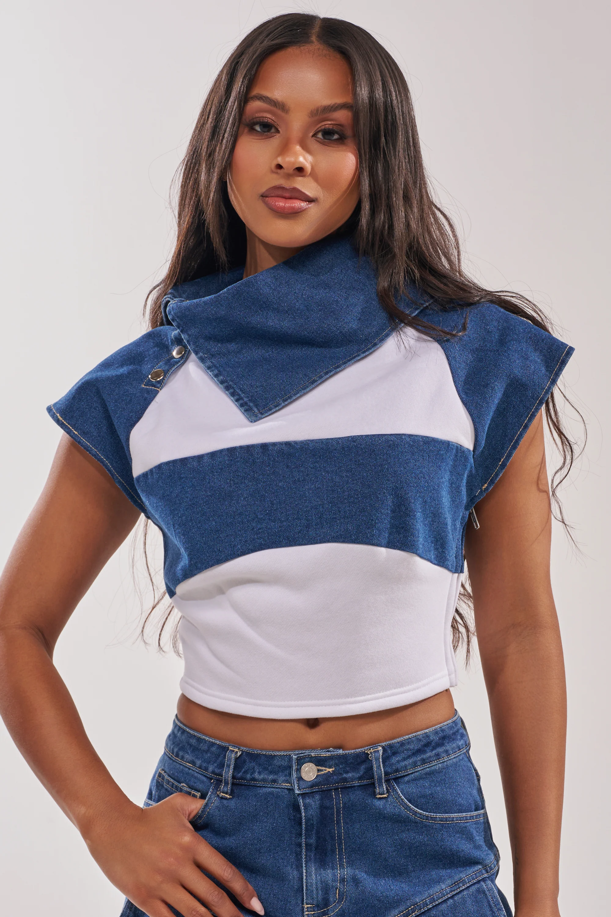 THIS IS EVERYTHING YOU SEE DENIM BLOUSE - Akira Store