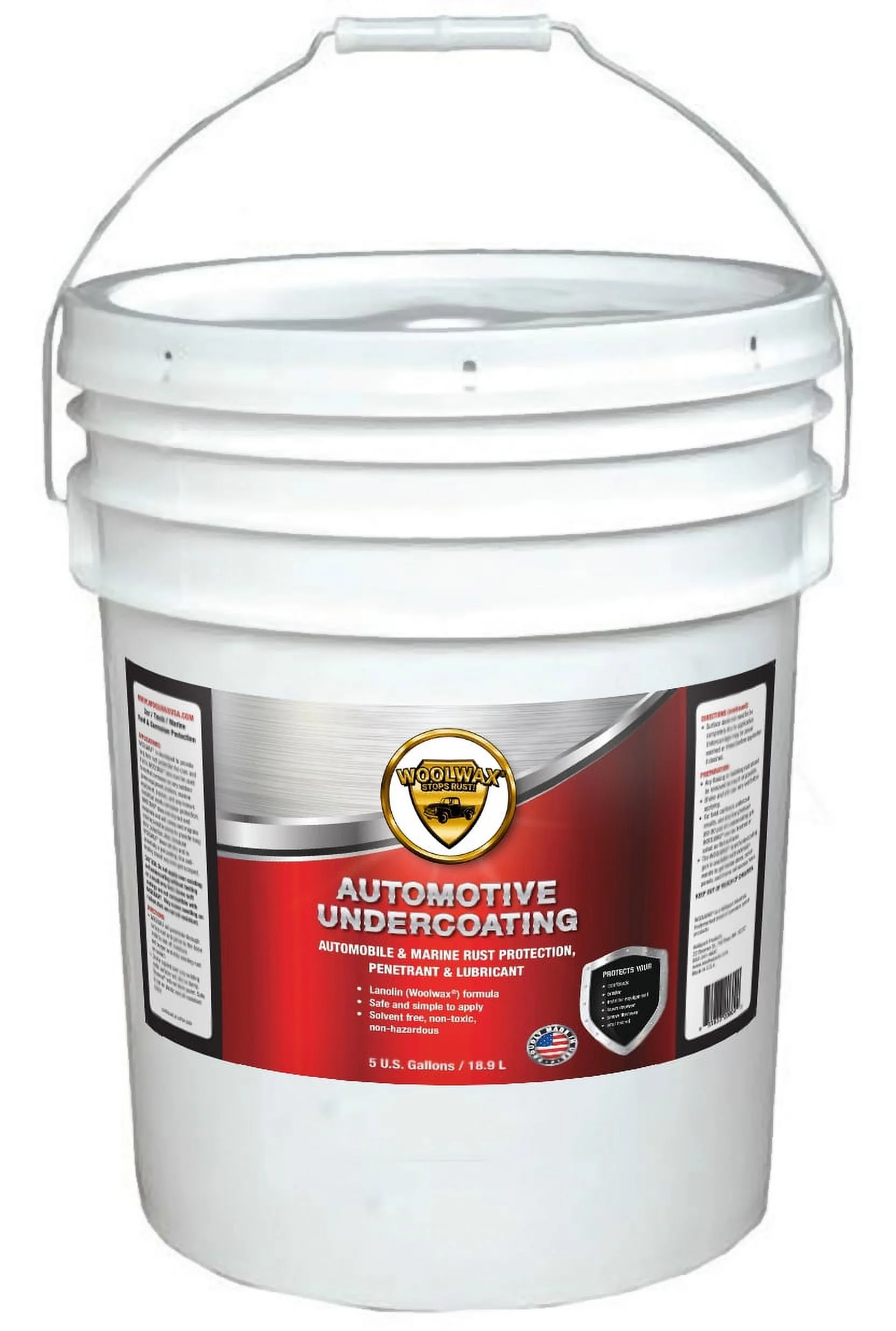 WOOLWAX Lanolin Auto/Truck Undercoating 5 Gallon Pail. Straw (Clear)