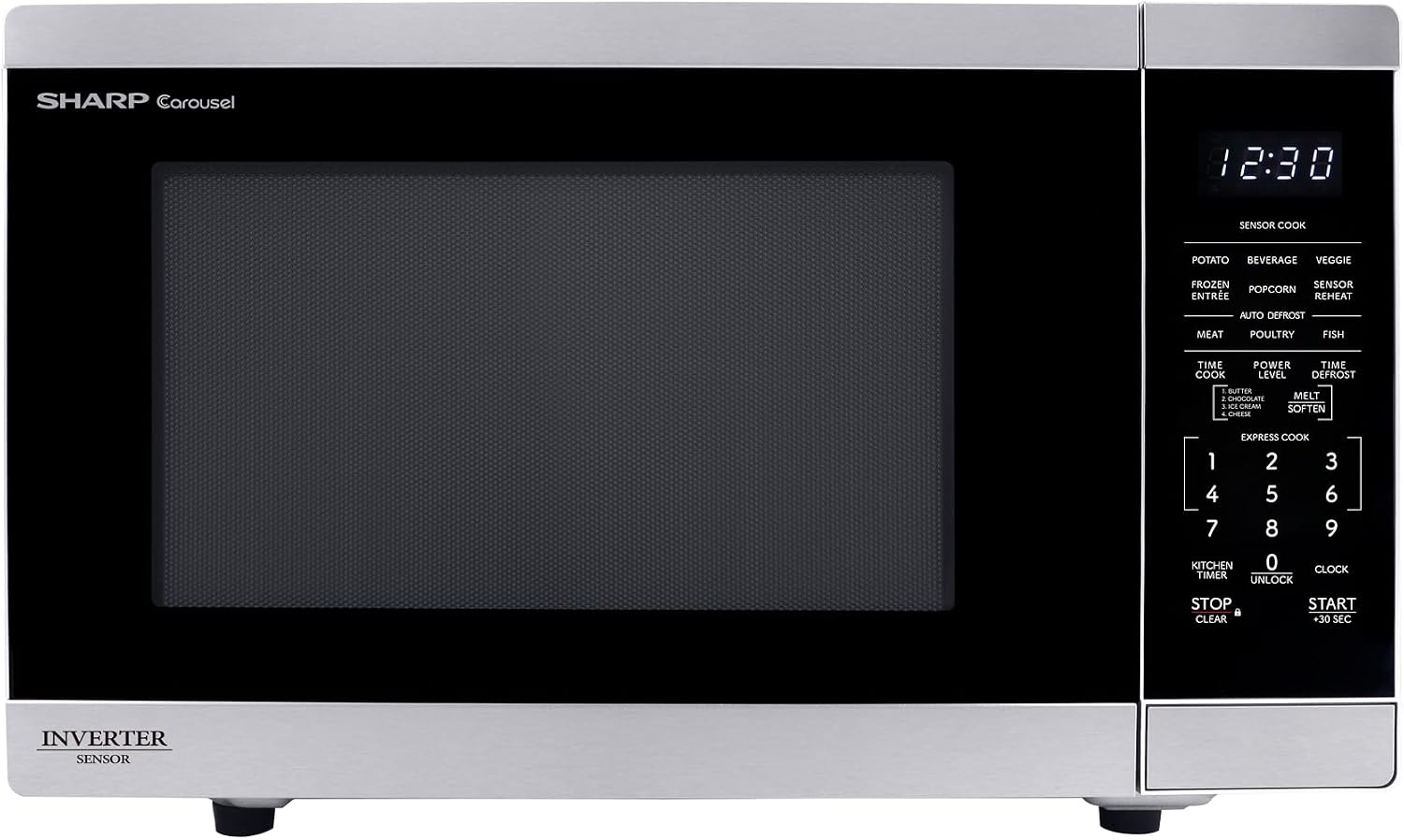 Sharp SMC1464KS 1.4 cu1100W Stainless Steel Countertop Microwave Oven