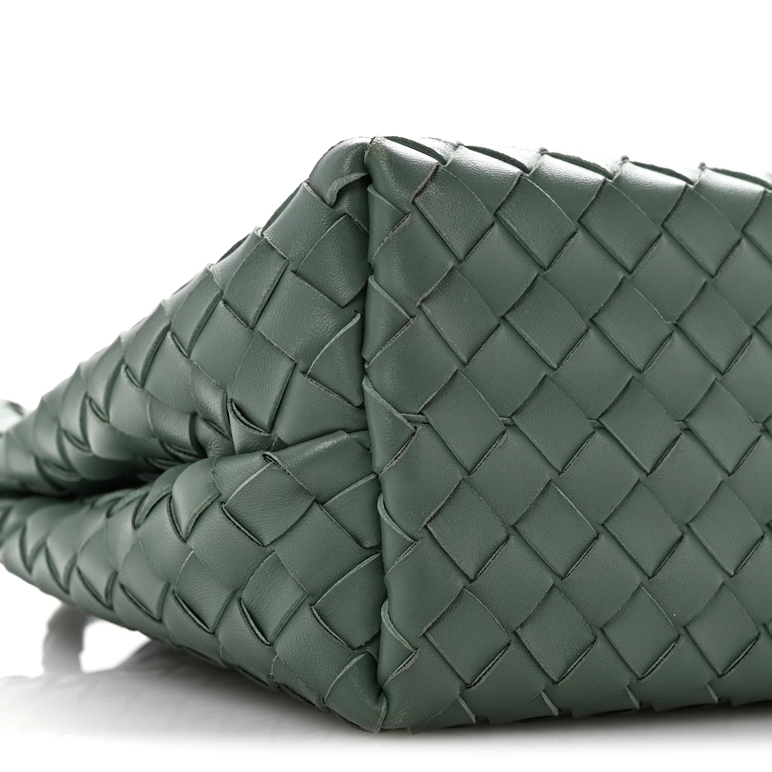 Nappa Intrecciato Medium Andiamo Shoulder Bag Aloe