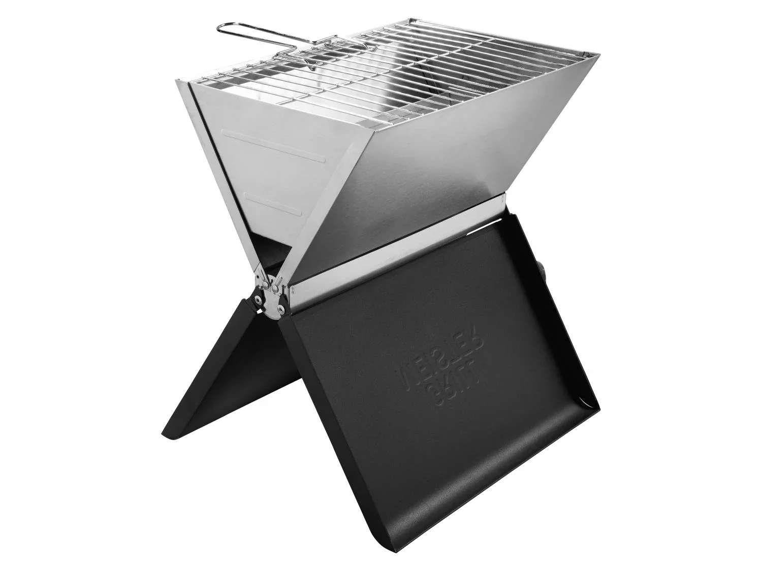 GRILLMEISTER Barbecue pliant au charbon de bois, 33,5 x 23 cm