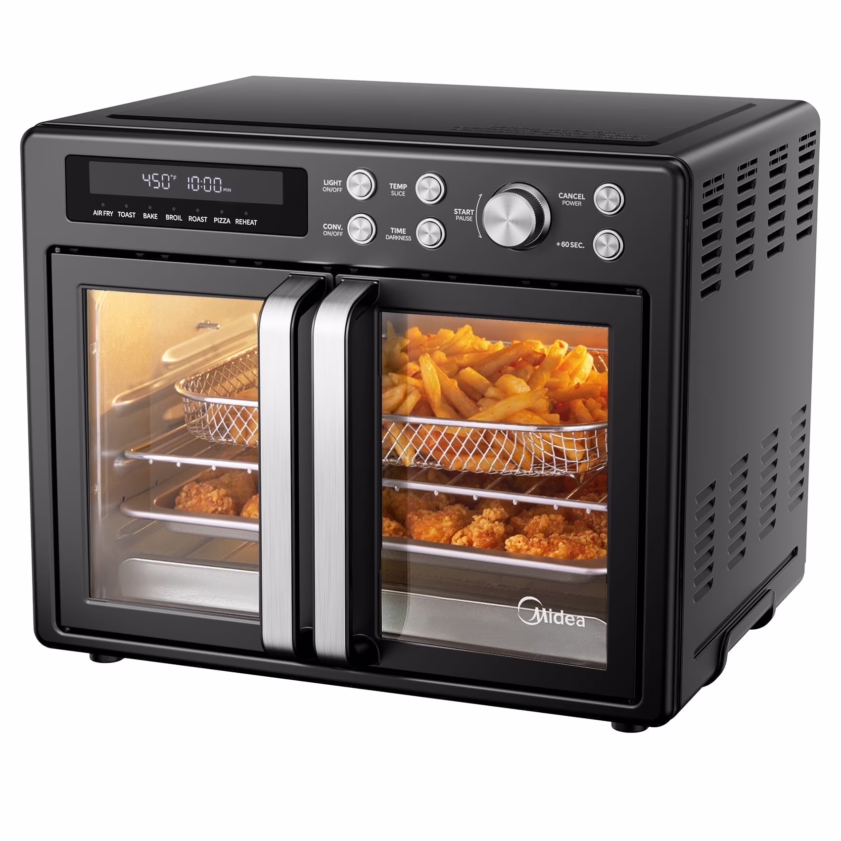Flexify French Door Air Fryer, Pizza Oven and Toaster Oven, Stainless Steel, New(Stainless Steel) - Image 3