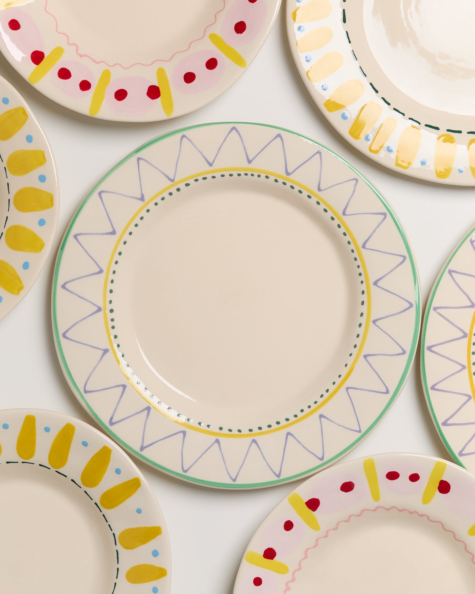 ALFAMA - LARGE PLATE CLASSIC GREEN PURPLE