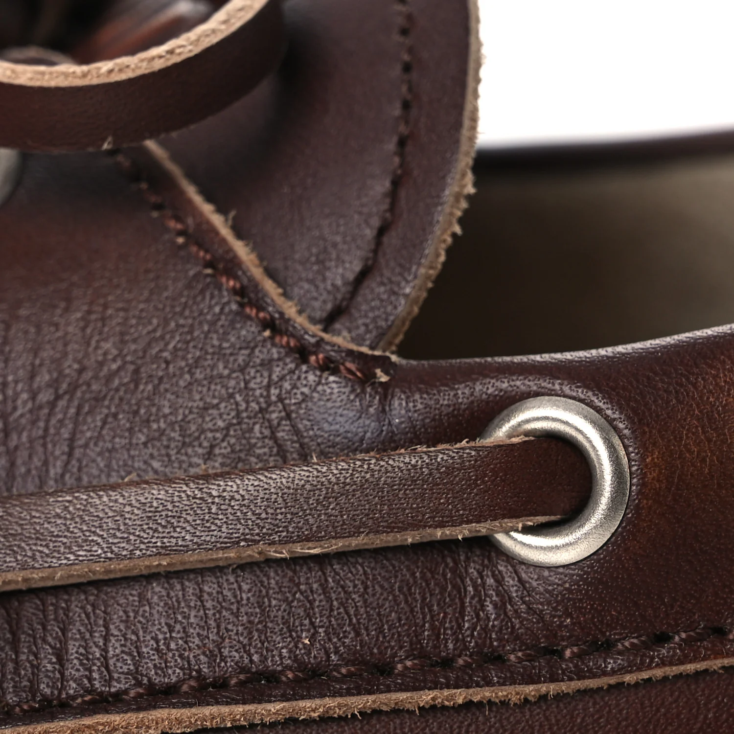 Vitello Deco Boat Loafers 38 Sienna