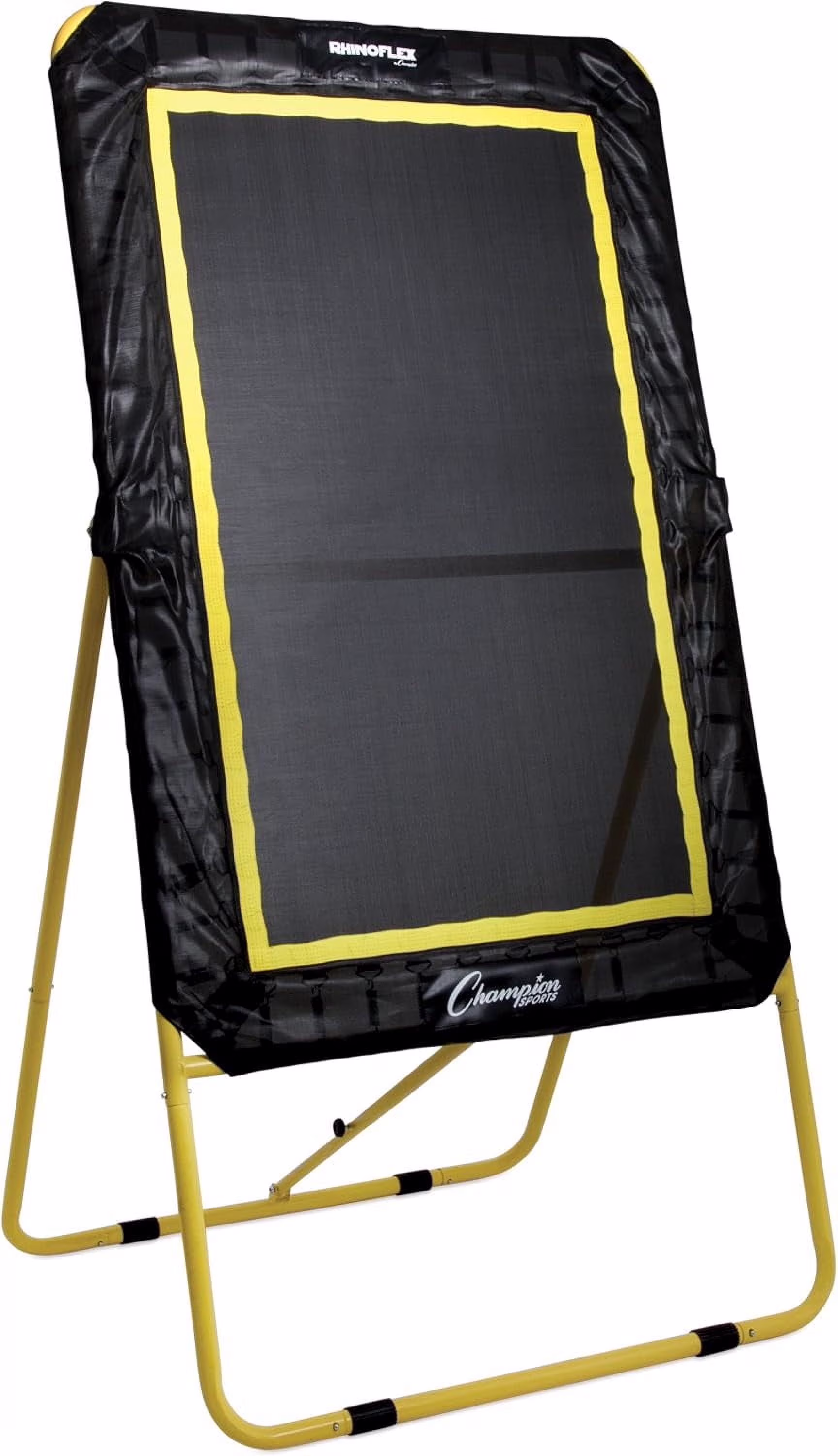 Champion Sports XL Deluxe Lacrosse Target: Ball Return Bounce Back Net Set for Professional, College and Grade School Training & Drills - 6' x 4' Rebound Area