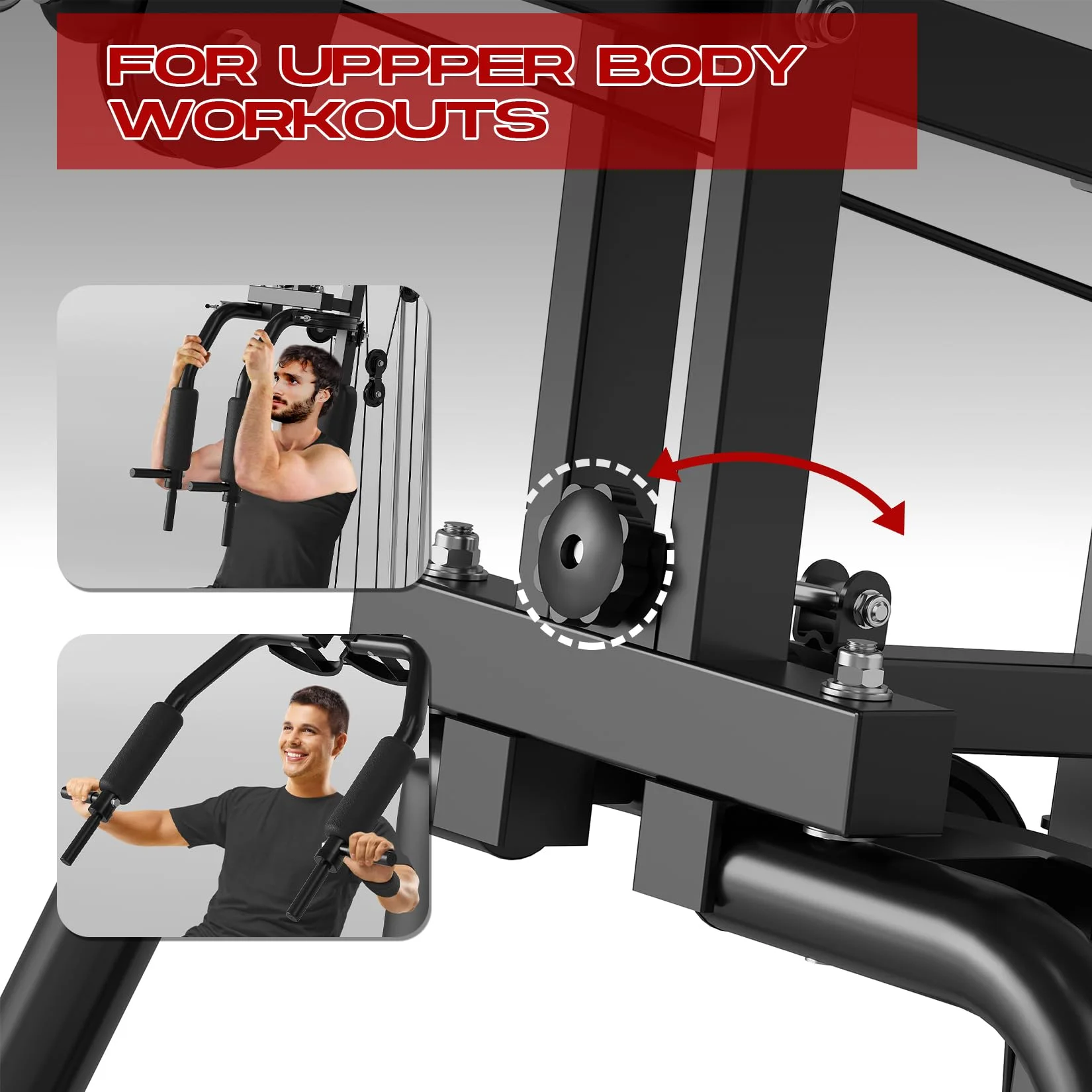 Gym Machine System, Multifunctional Weight Machine, Full Body Workout Station Exercise Equipment with 100LBS Weight Stack, All in One Home Gym with Pulley System for Strength Training - Image 3