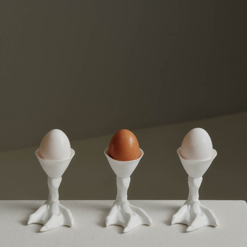 Perfect Imperfection eggekopp 9x5,5x8,5 cm hvit pekingandfot