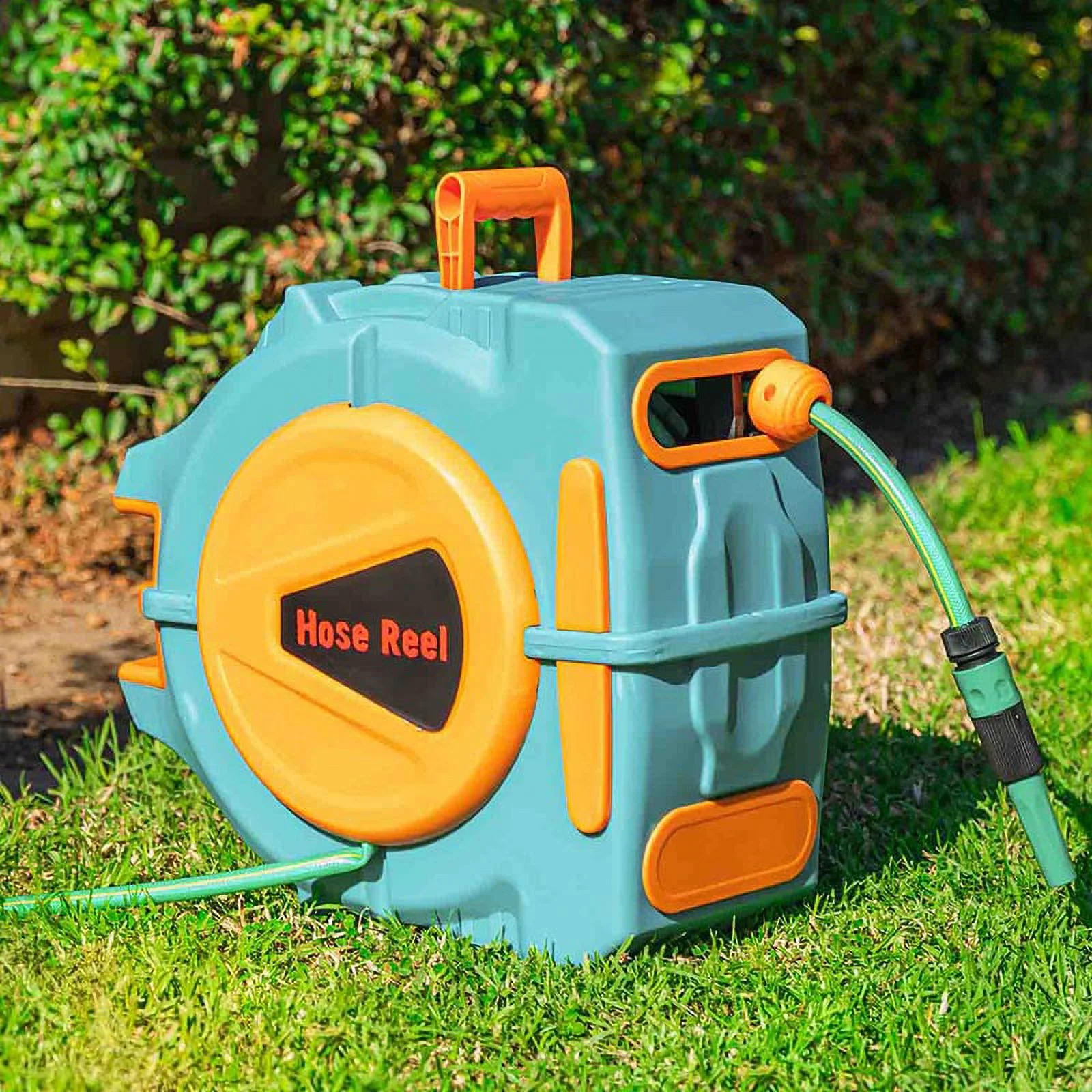 Yescom 65ft Retractable Water Hose Reel Auto Rewind Garden Watering Garage Car Sprayer Wall Mount