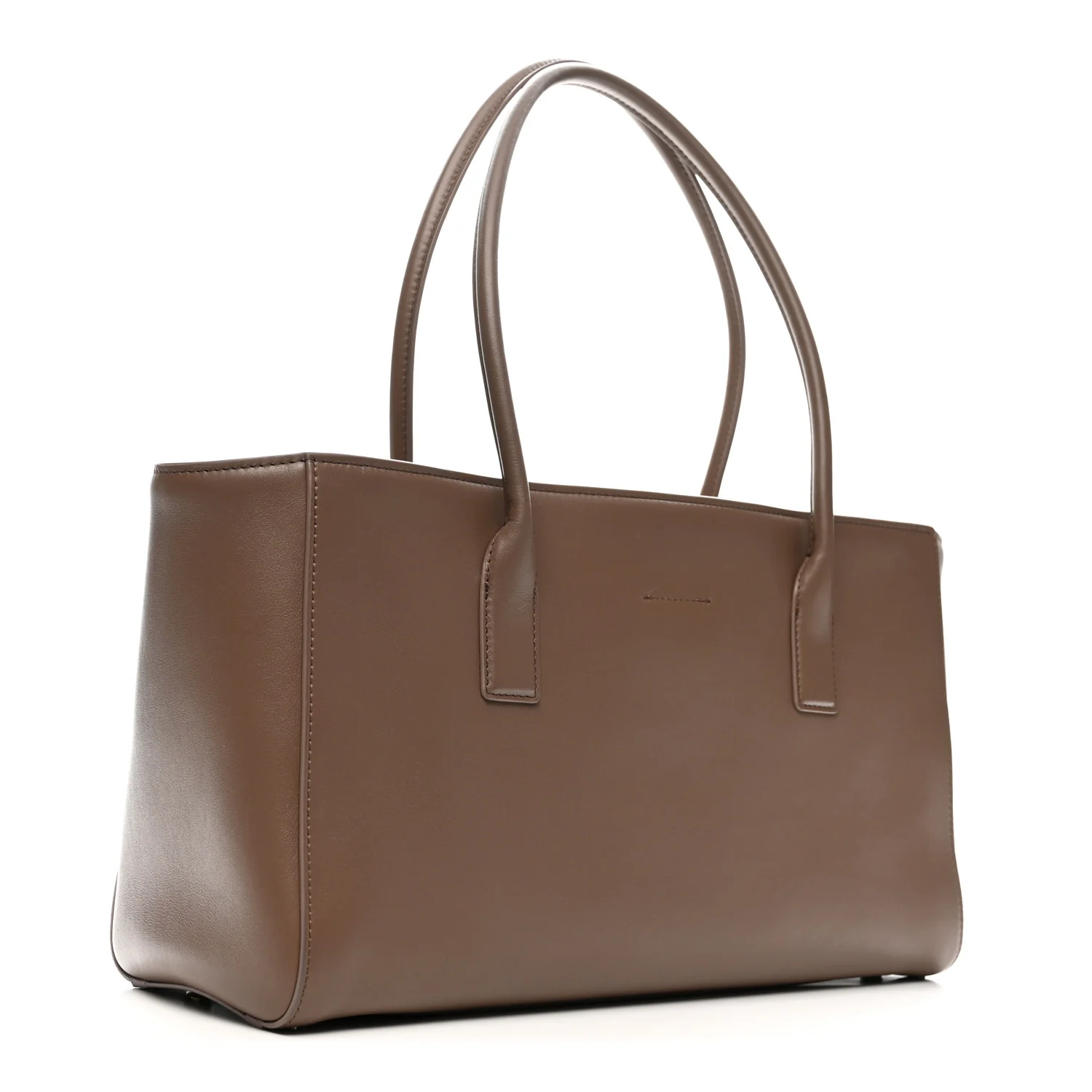 Calfskin Archetype Small Shopping Tote Light Brown