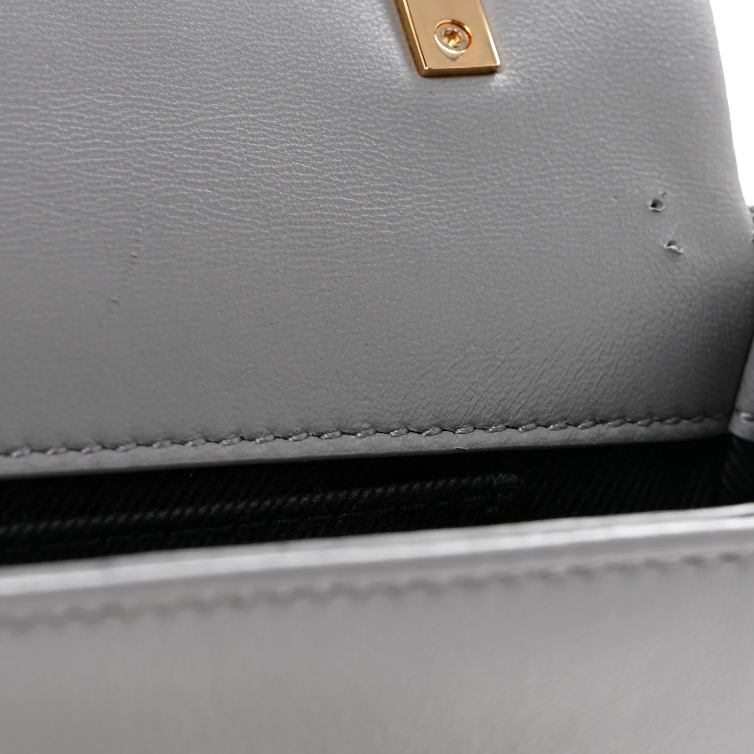 Lambskin Quilted Small Lola Bag Grey