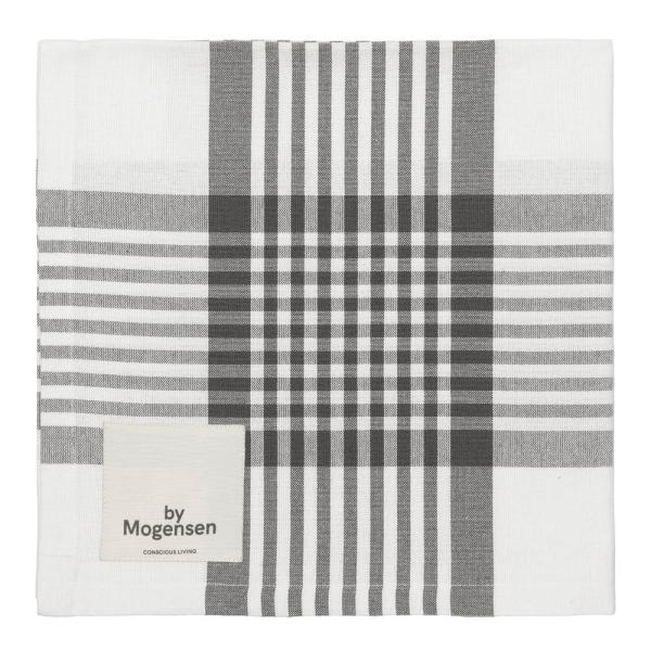 Tøyserviett 55x55 cm large checks hvit