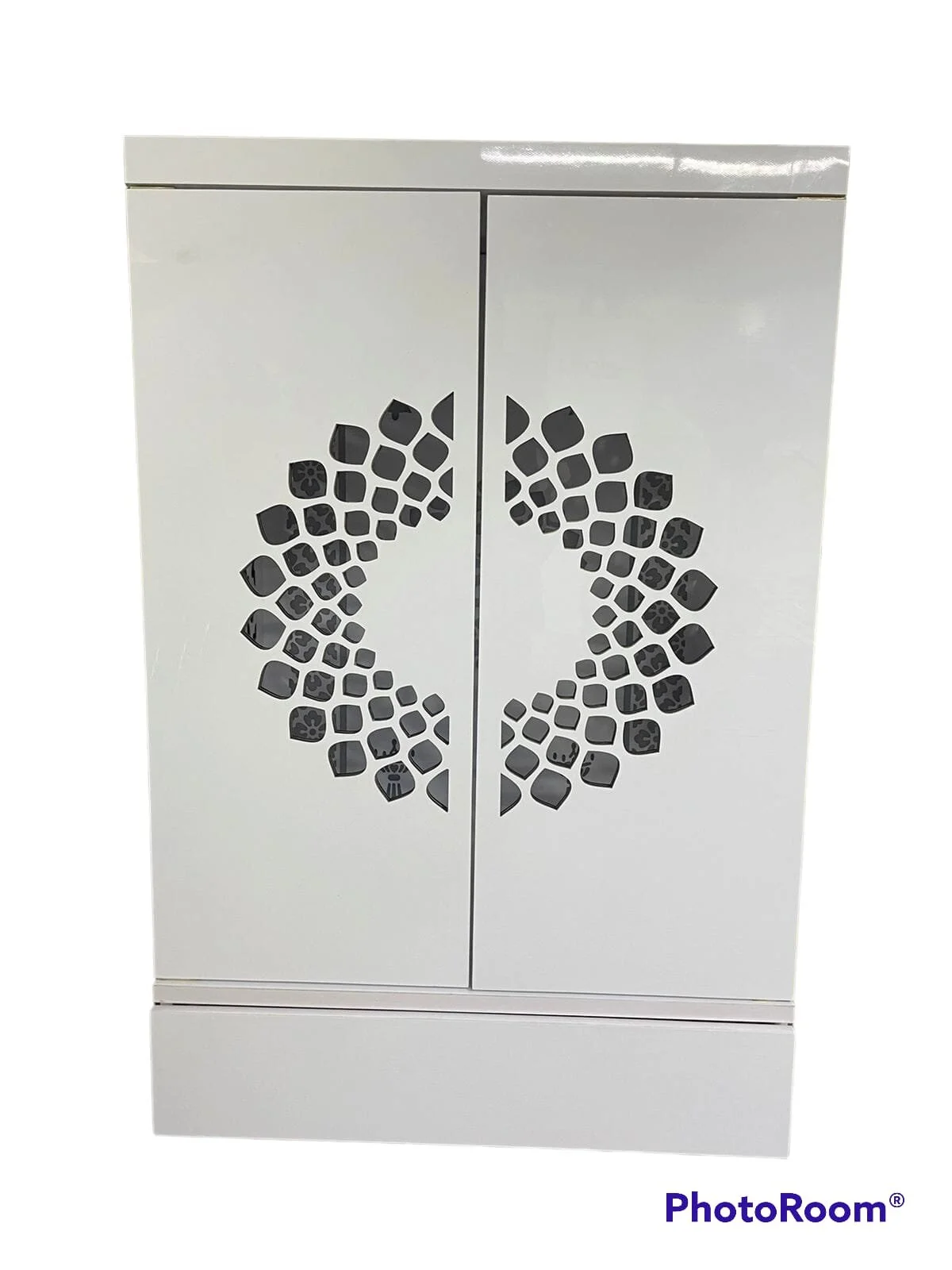 Customized Wooden Cabinet Desginer Mandir With LED / Mandir For Home Office / Temple For Home / Pooja Ghar / Mandir With Lights /Storage(16X10X8/White) - Image 6