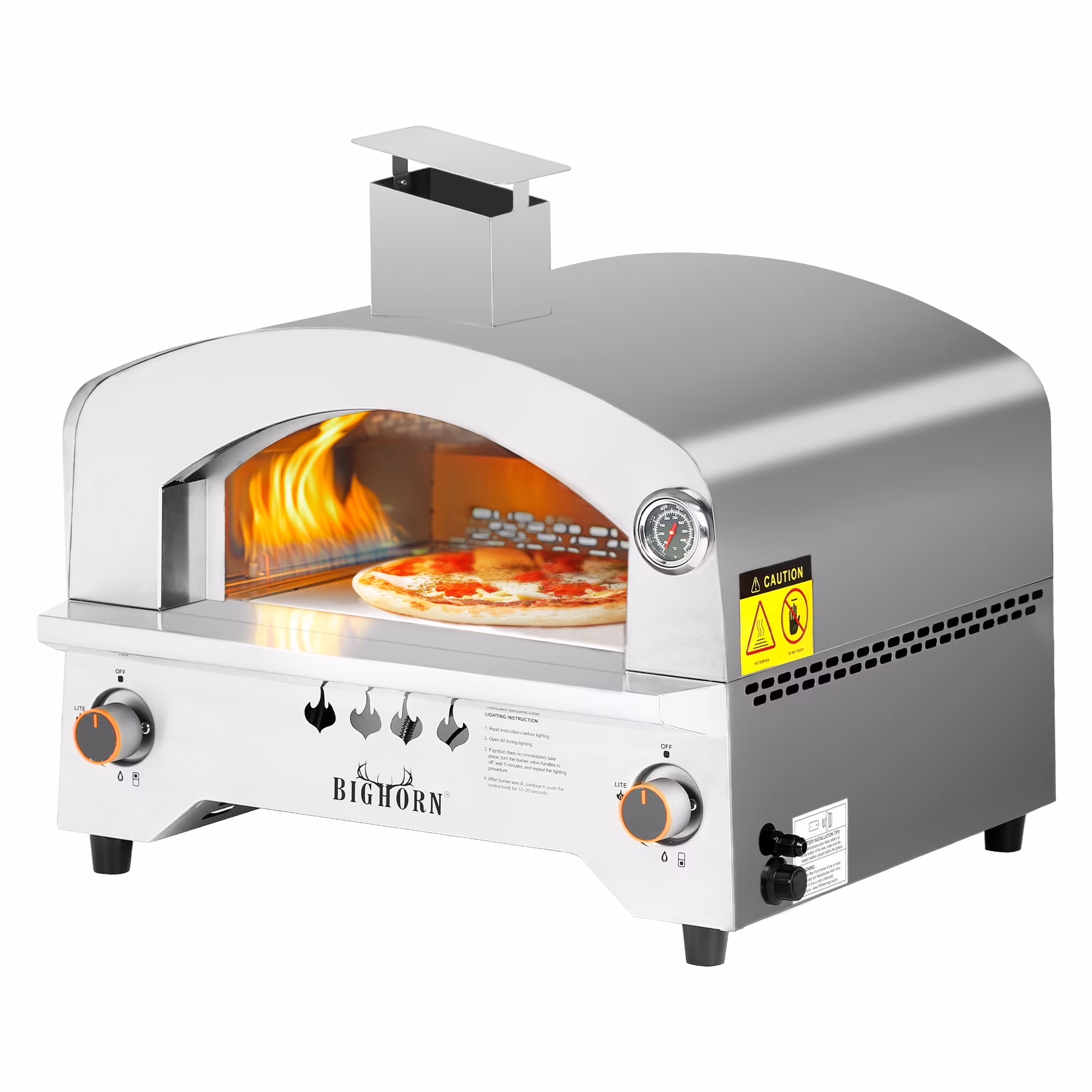 Gas Pizza Oven Propane Pizza Oven 13'', Stainless Steel