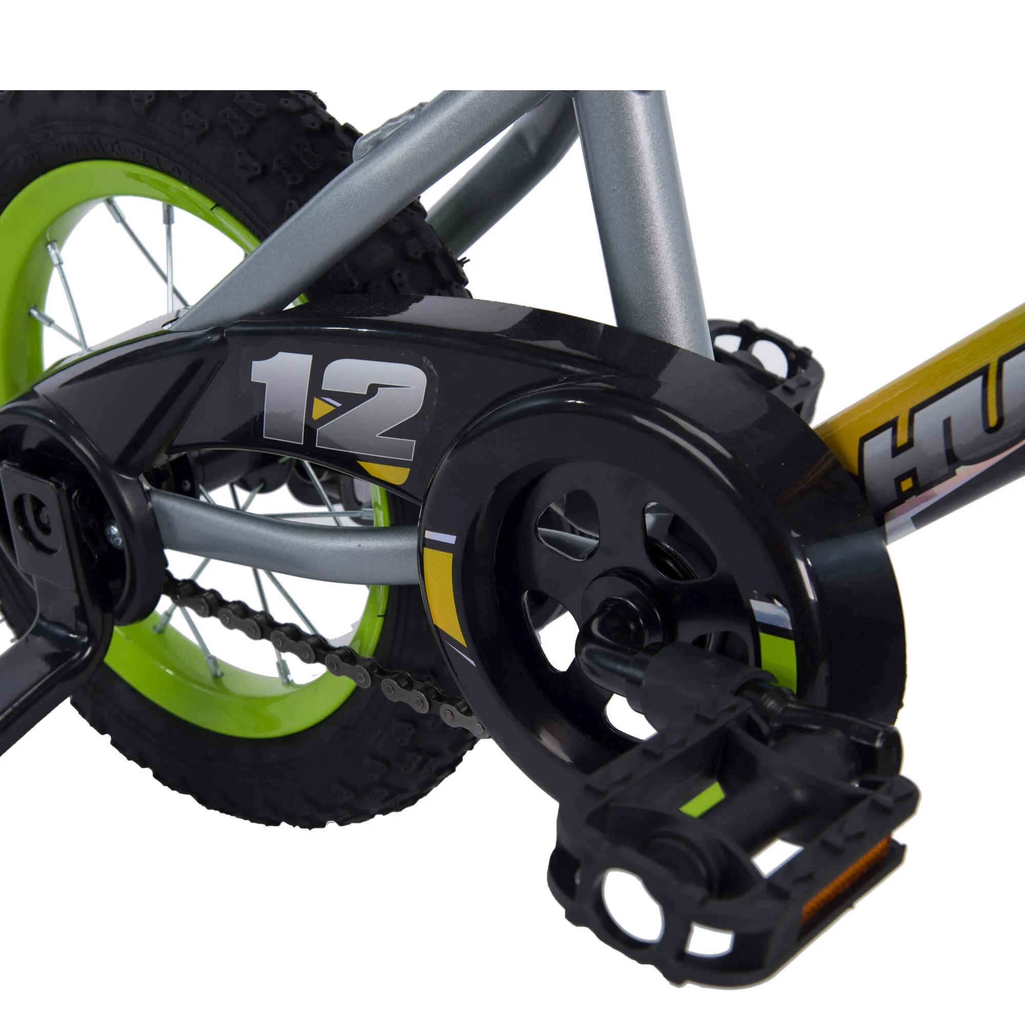 12 in. Rock It Boy Kids Bike, Grey Matte and Lime - Image 7