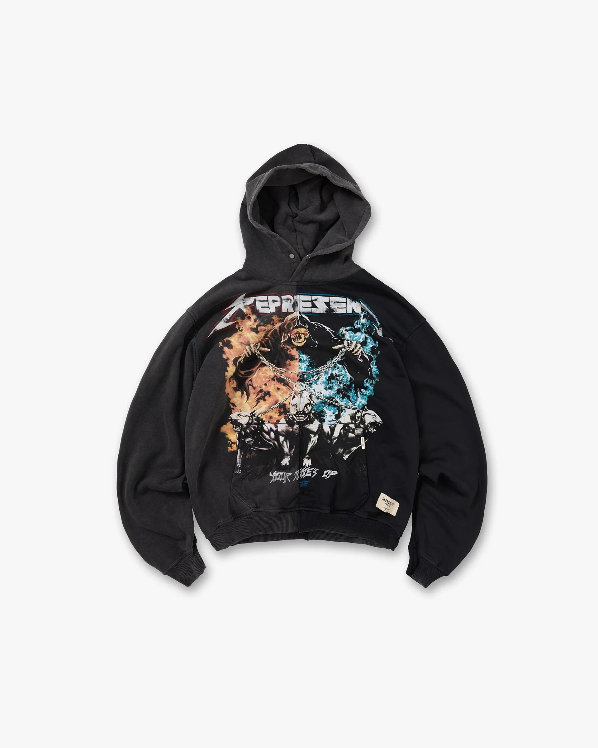 Your Times Up Hoodie - Vintage Grey Vintage Black
