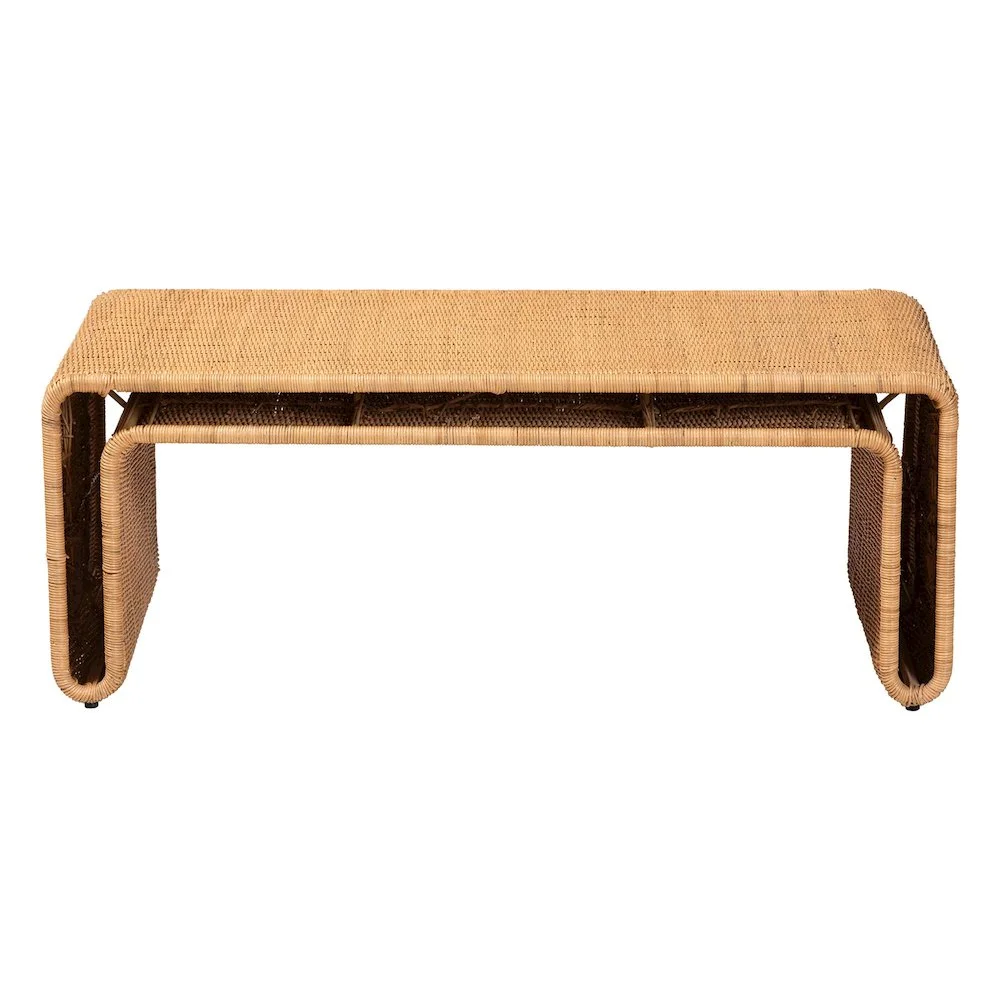 Bali & Pari Nevada Bohemian Light Honey Rattan Coffee Table
