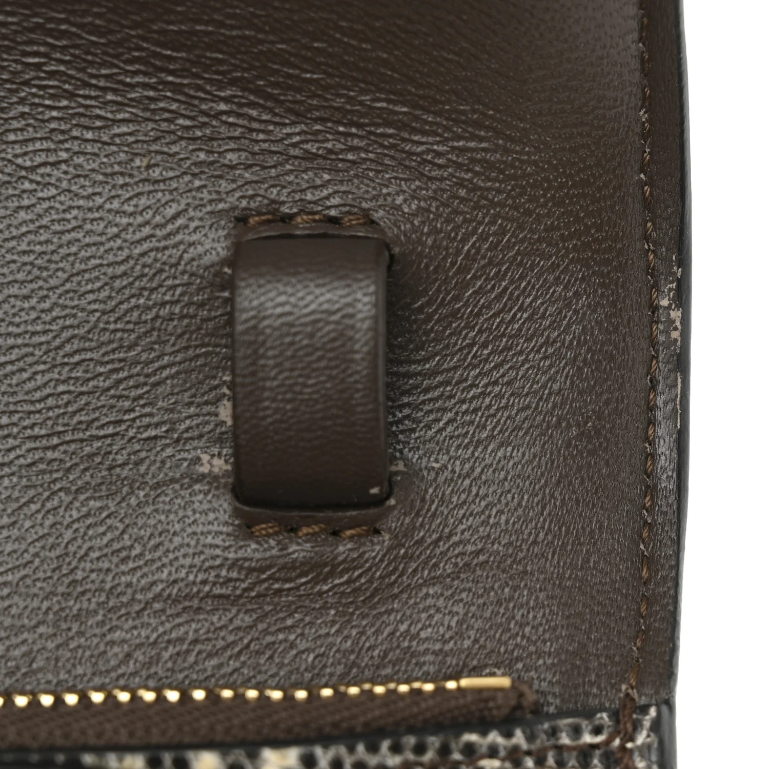 Lizard Medium Classic Box Flap Bag Natural