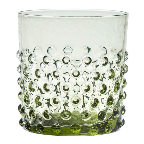 Hobnail vannglass 15 cl olivengrønn