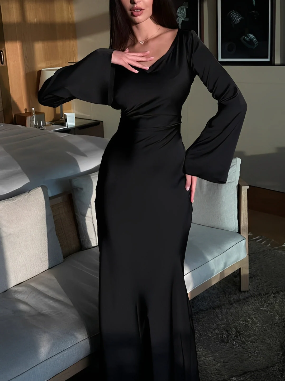 Josie - Robe Décontractée à Manches Longues