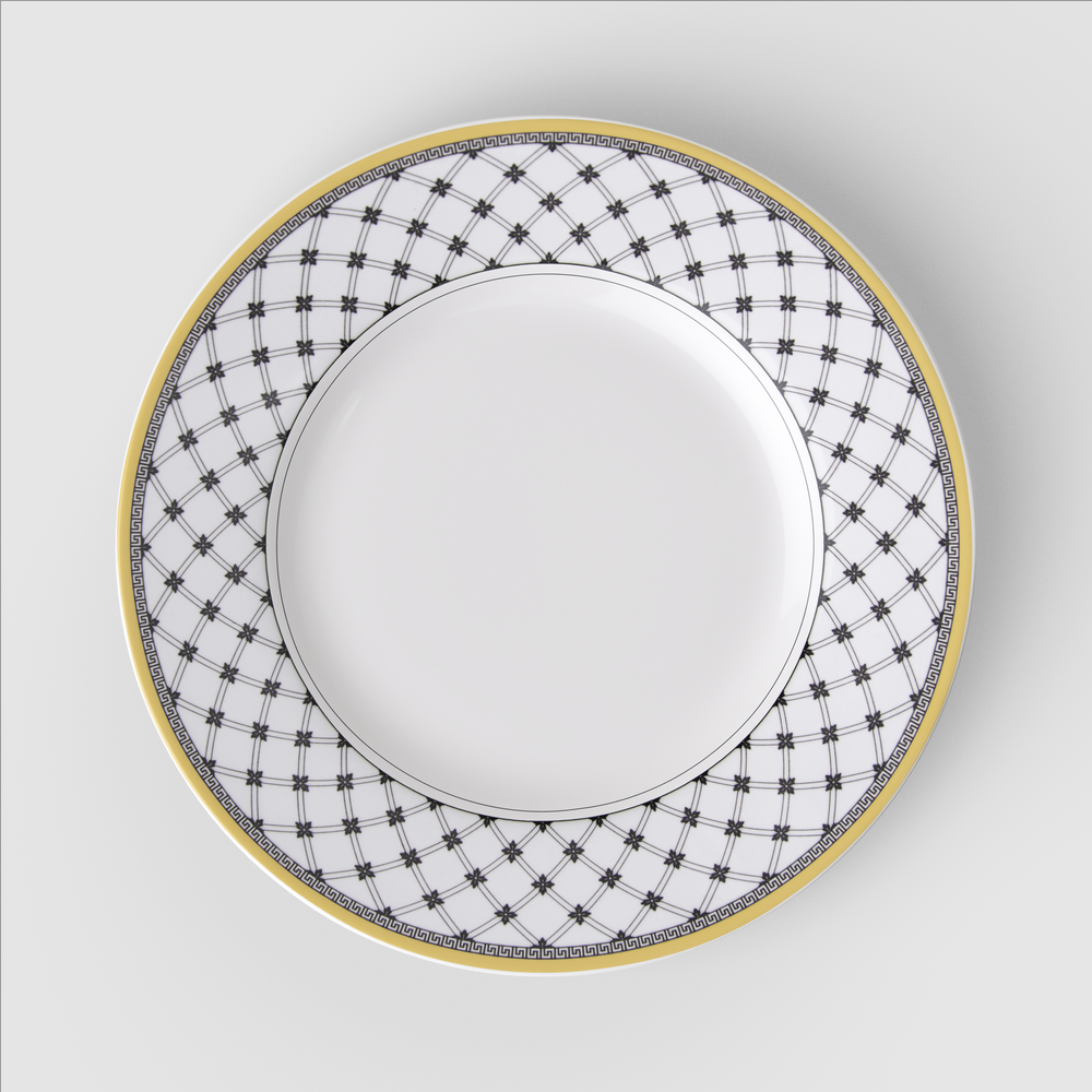 Audun Salad/ Dessert Plate - Multi-colored, 8.6'', Premium Porcelain
