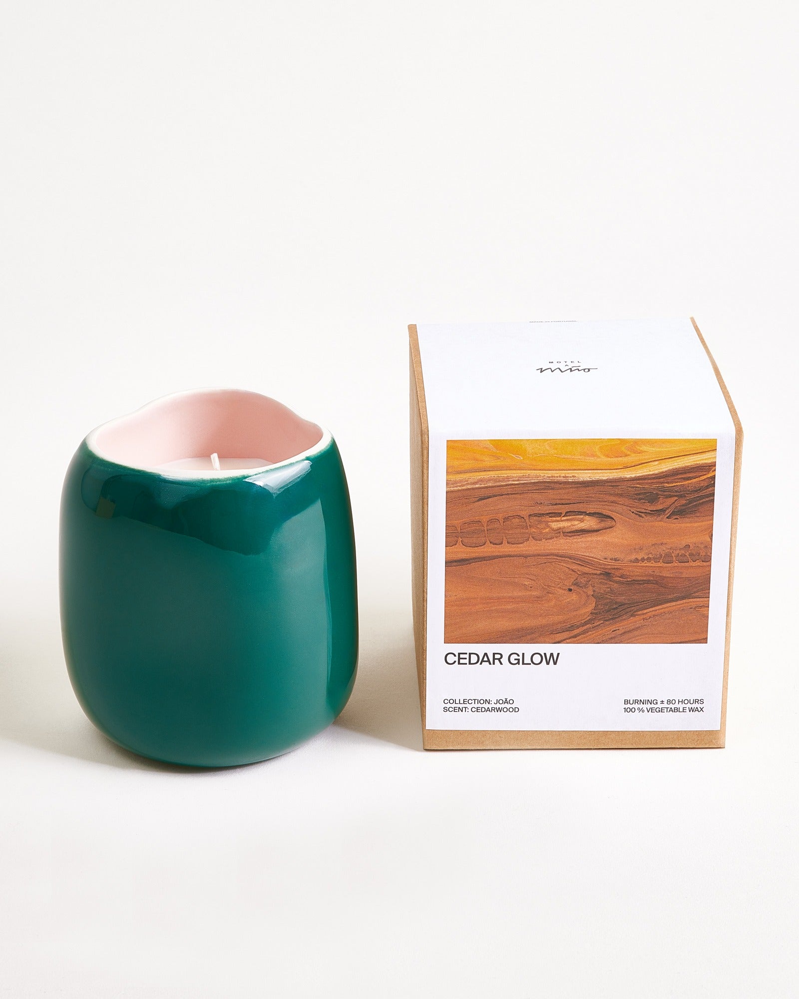 JOÃO - SCENTED CANDLE CEDAR GLOW DARK GREEN ROSÉ