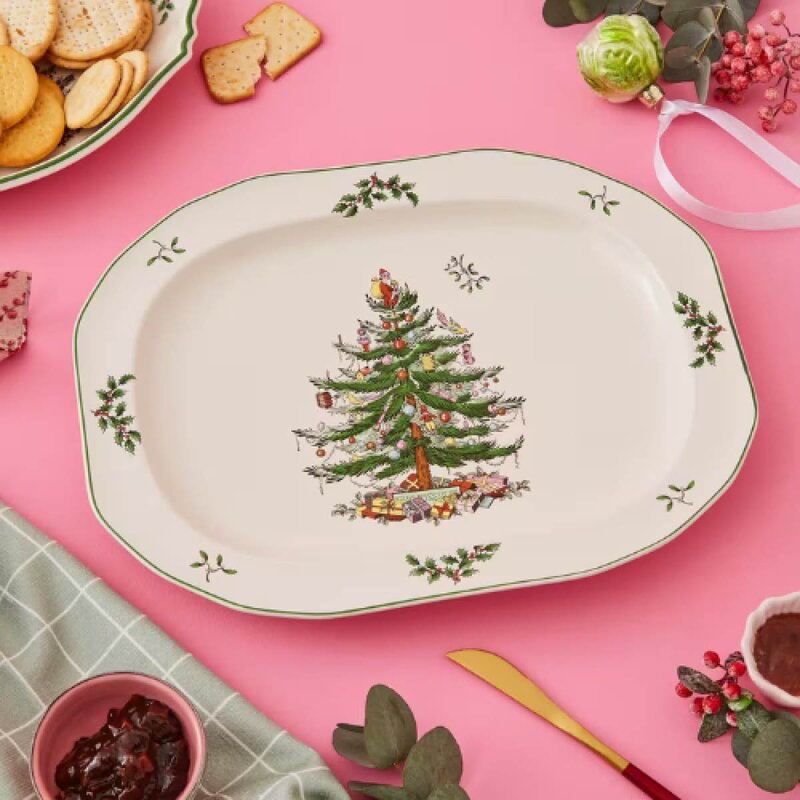 Christmas Tree serveringsfat ovalt 35 cm