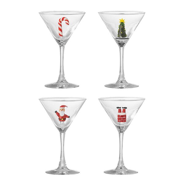 Misa cocktailglass 17 cl 4 stk klar julemotiv