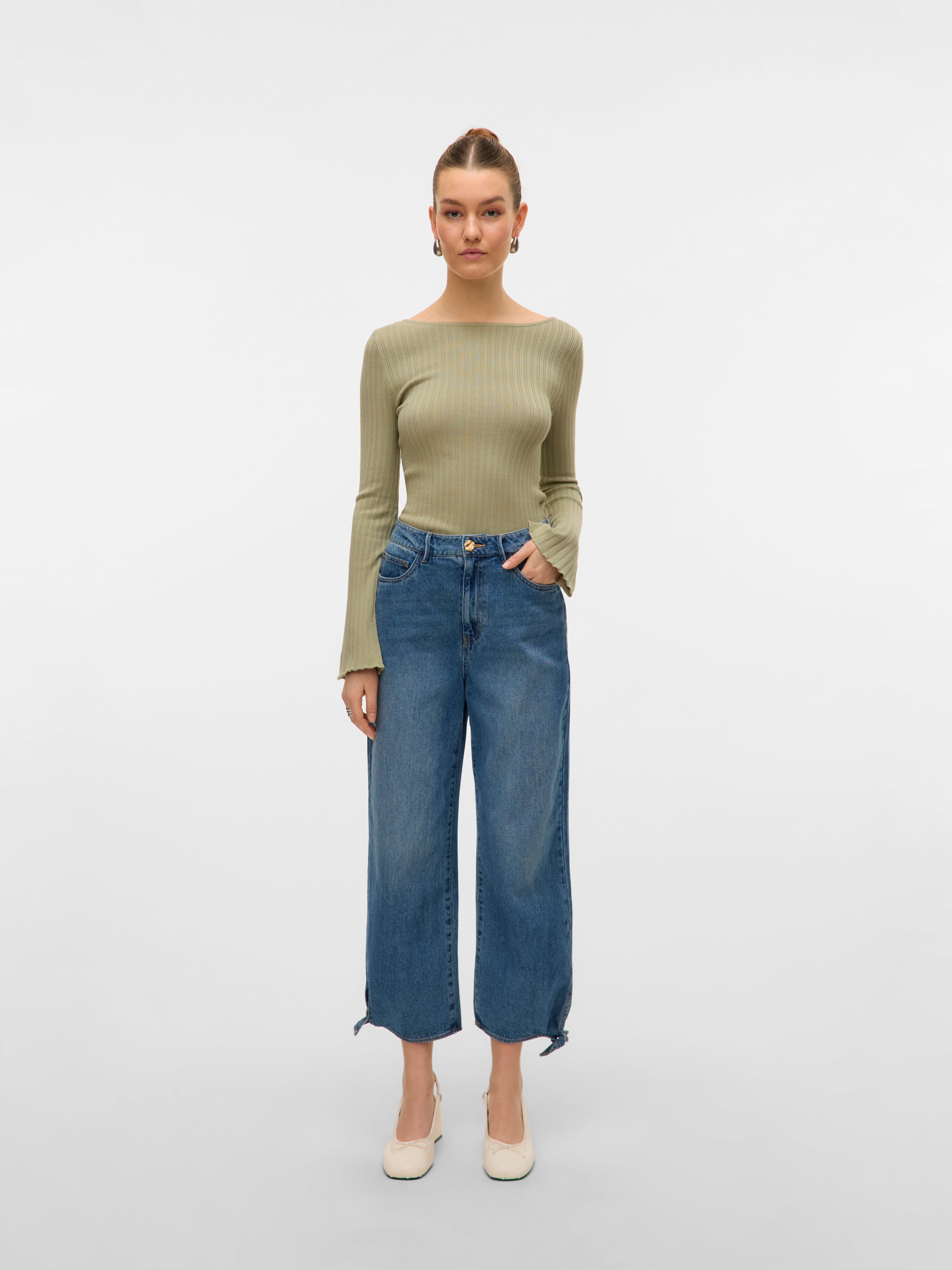 VERO MODA® VMKATHY High rise Wide Fit - Cropped Jeans