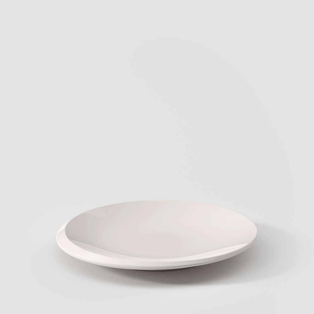 NewMoon Appetizer/ Bread Plate - White, 6.4'', Premium Porcelain