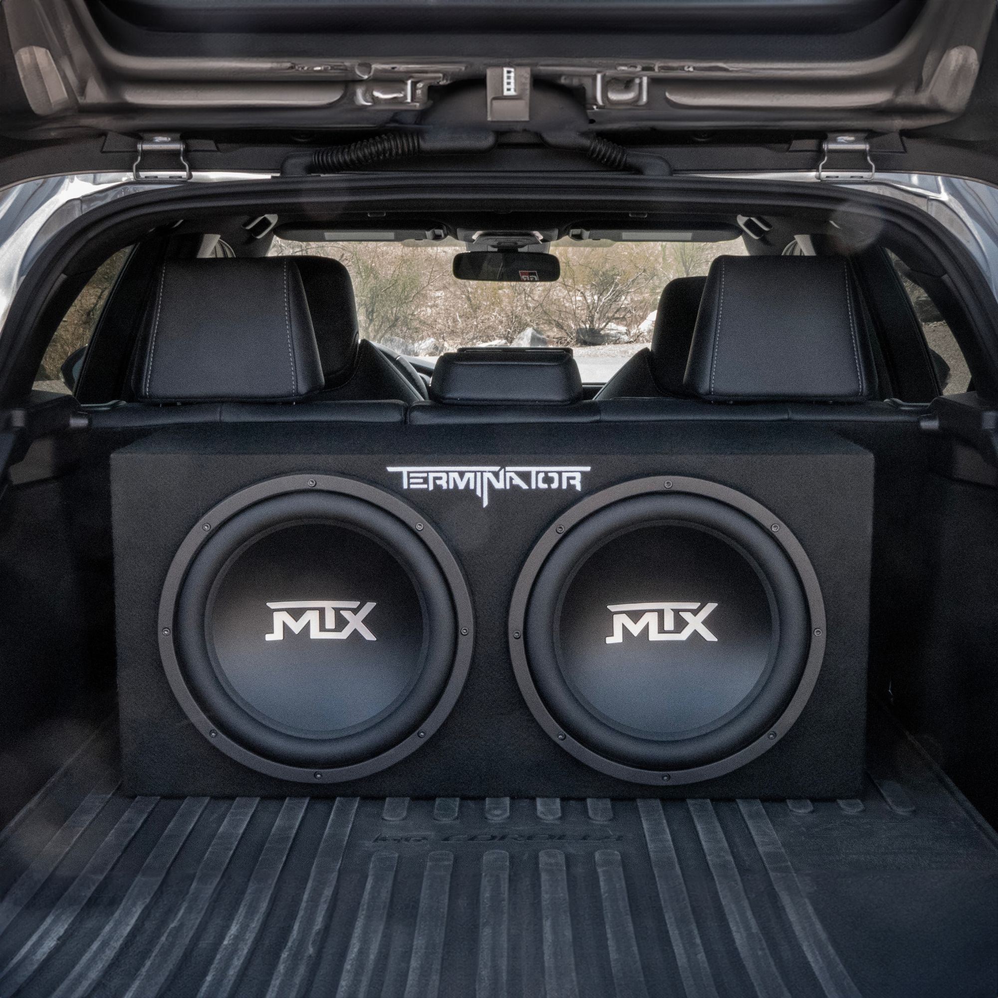 Open Box 12-Inch 1200-Watt Car Audio Dual Loaded Subwoofer Box Enclosure - Image 5