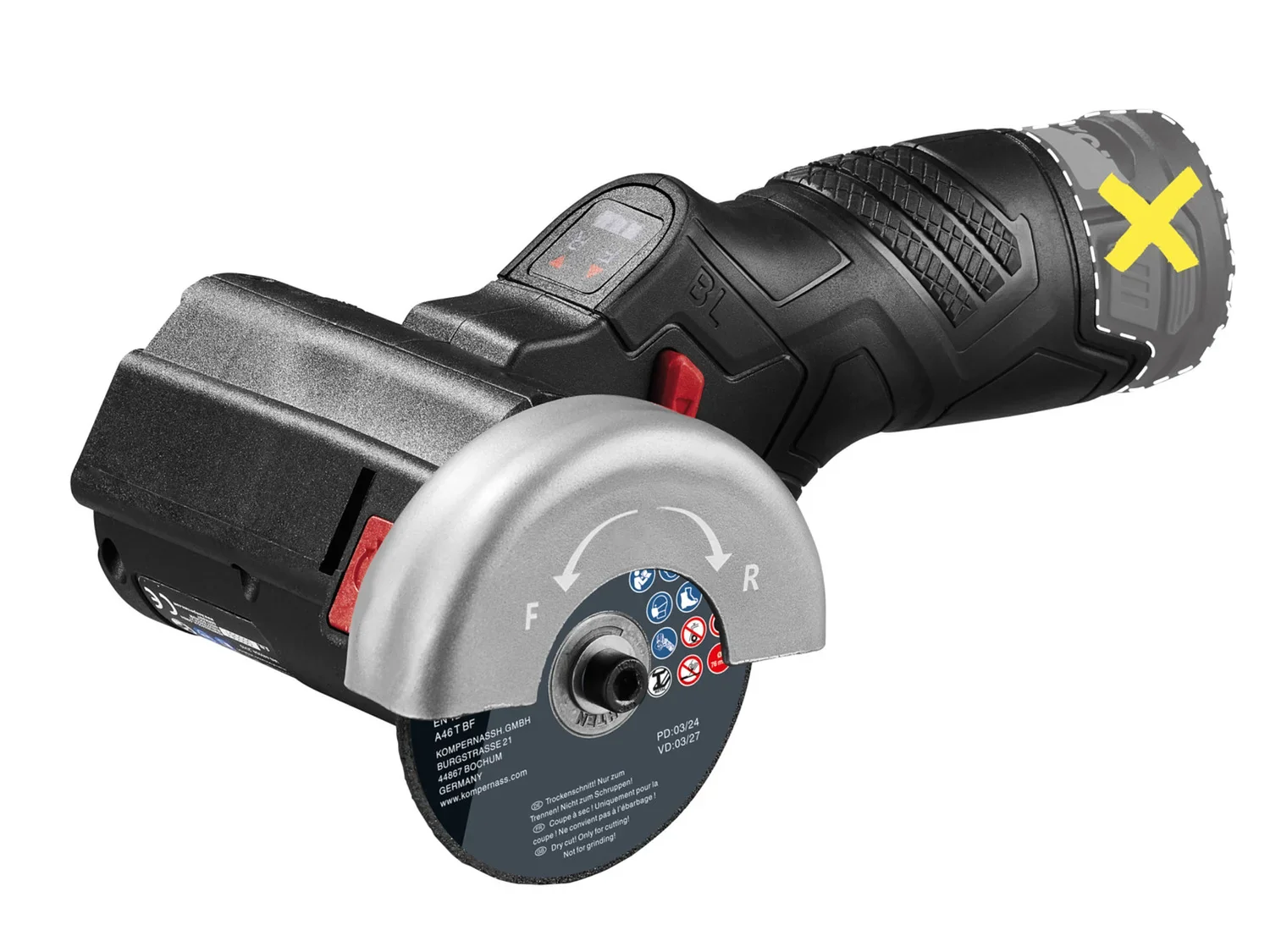 PARKSIDE PERFORMANCE Meuleuse d'angle sans fil PPWSA 12 A1, 12 V