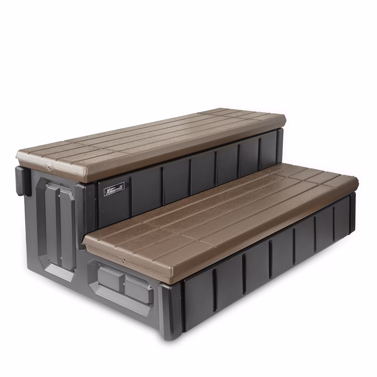 Hot Tub Steps With Storage, Spa Step, 36" Length, Camper/Deck Steps, Anti-Slip Brown(Brown)