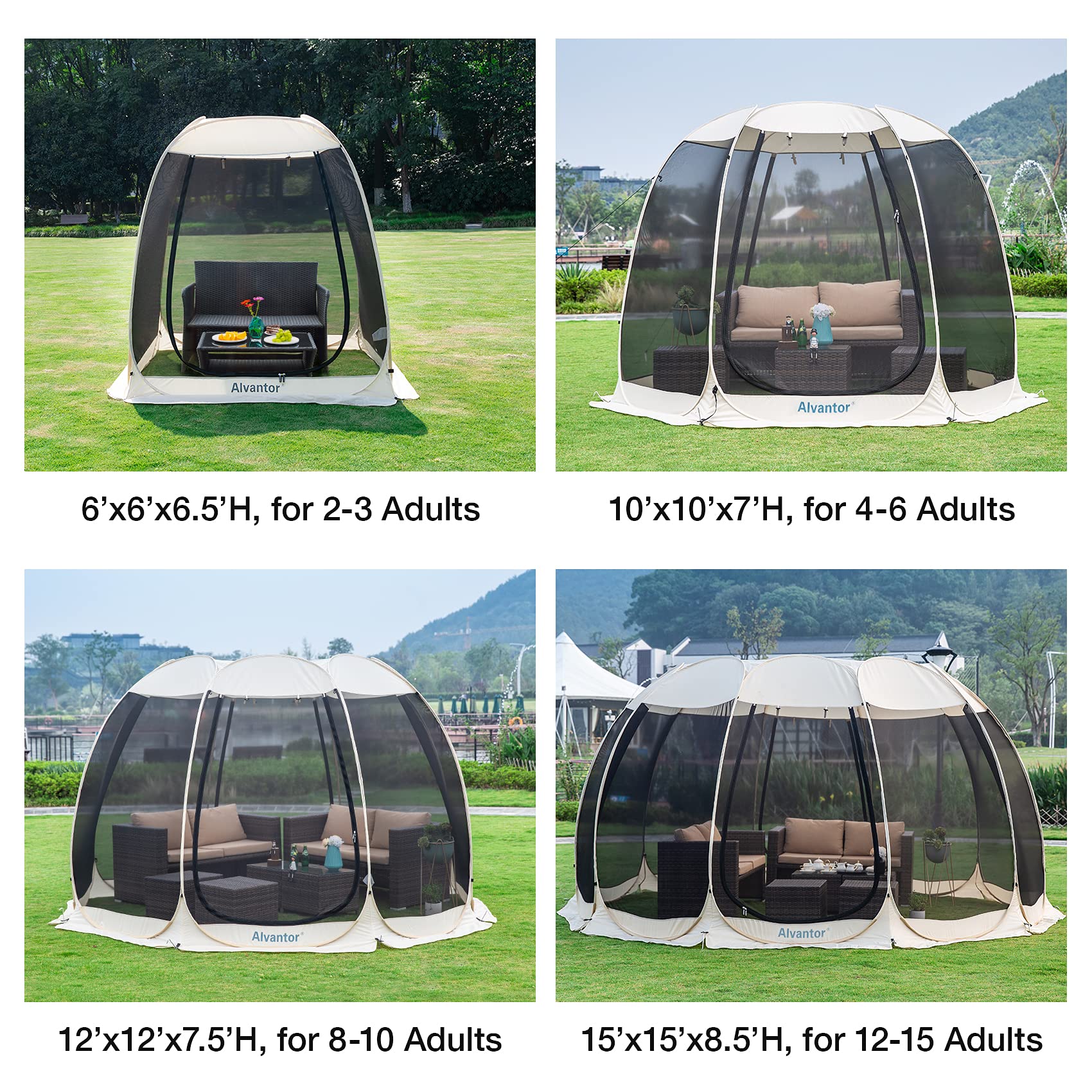 Alvantor 10'x10' Screen House Room Camping Tent