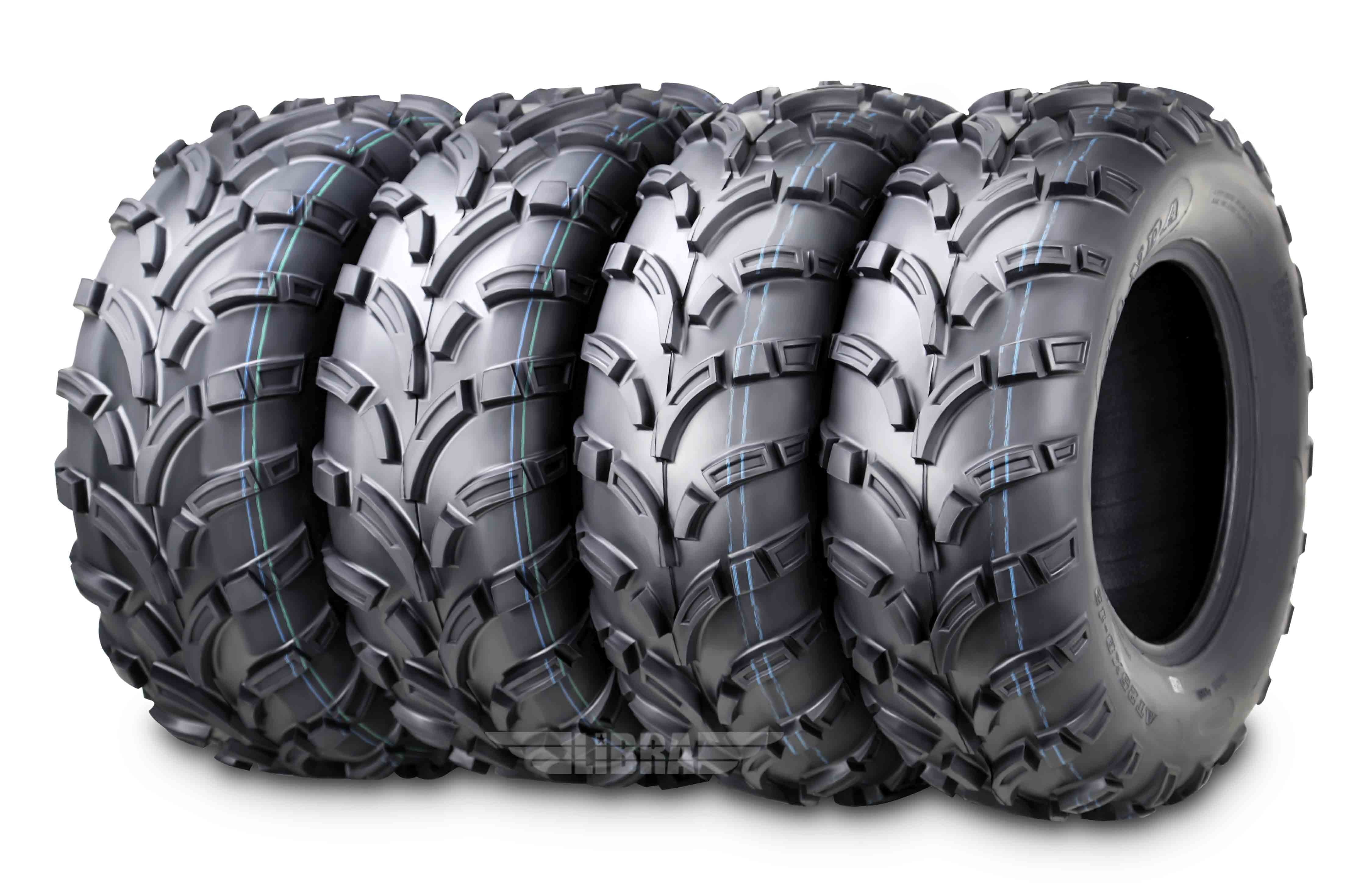 Wanda ATV/UTV Tires 25x8 - 12 Front & 25x10 - 12 Rear 6PR P373 - 10243/10244, Set 4