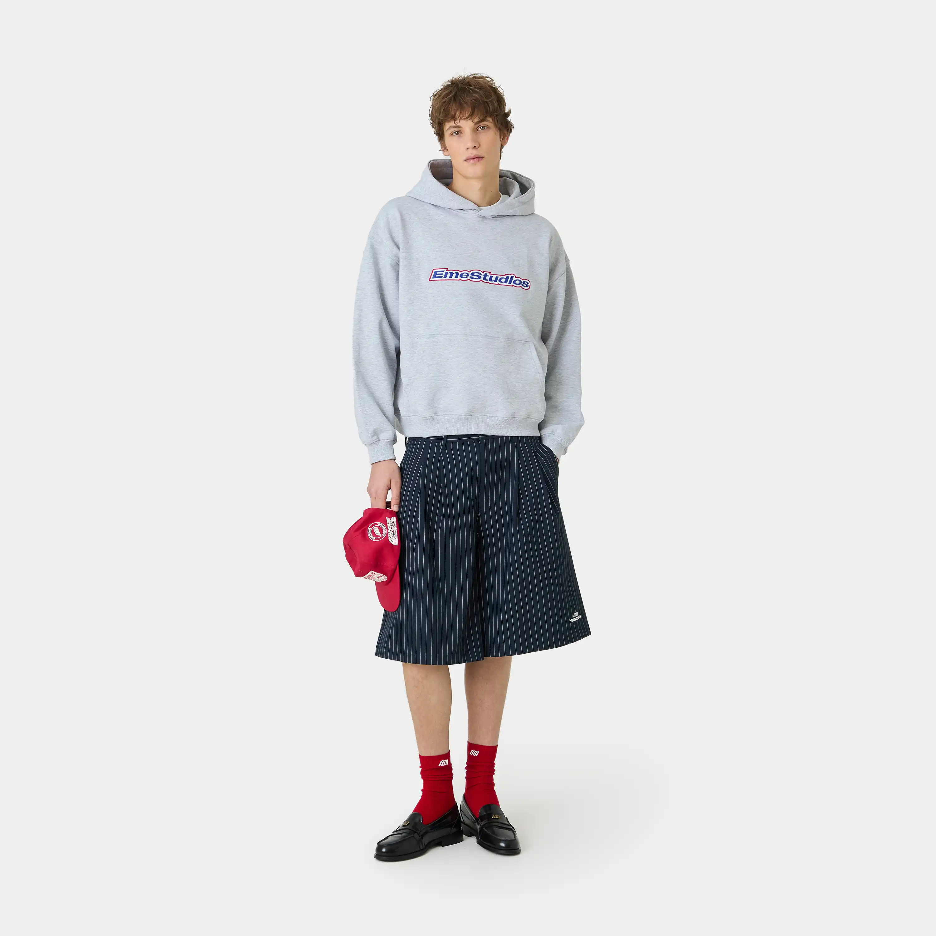 Box Heather Grey Oversized Hoodie