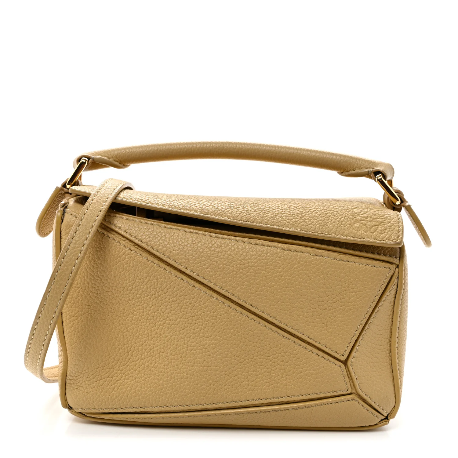 Calfskin Mini Puzzle Bag Dark Butter