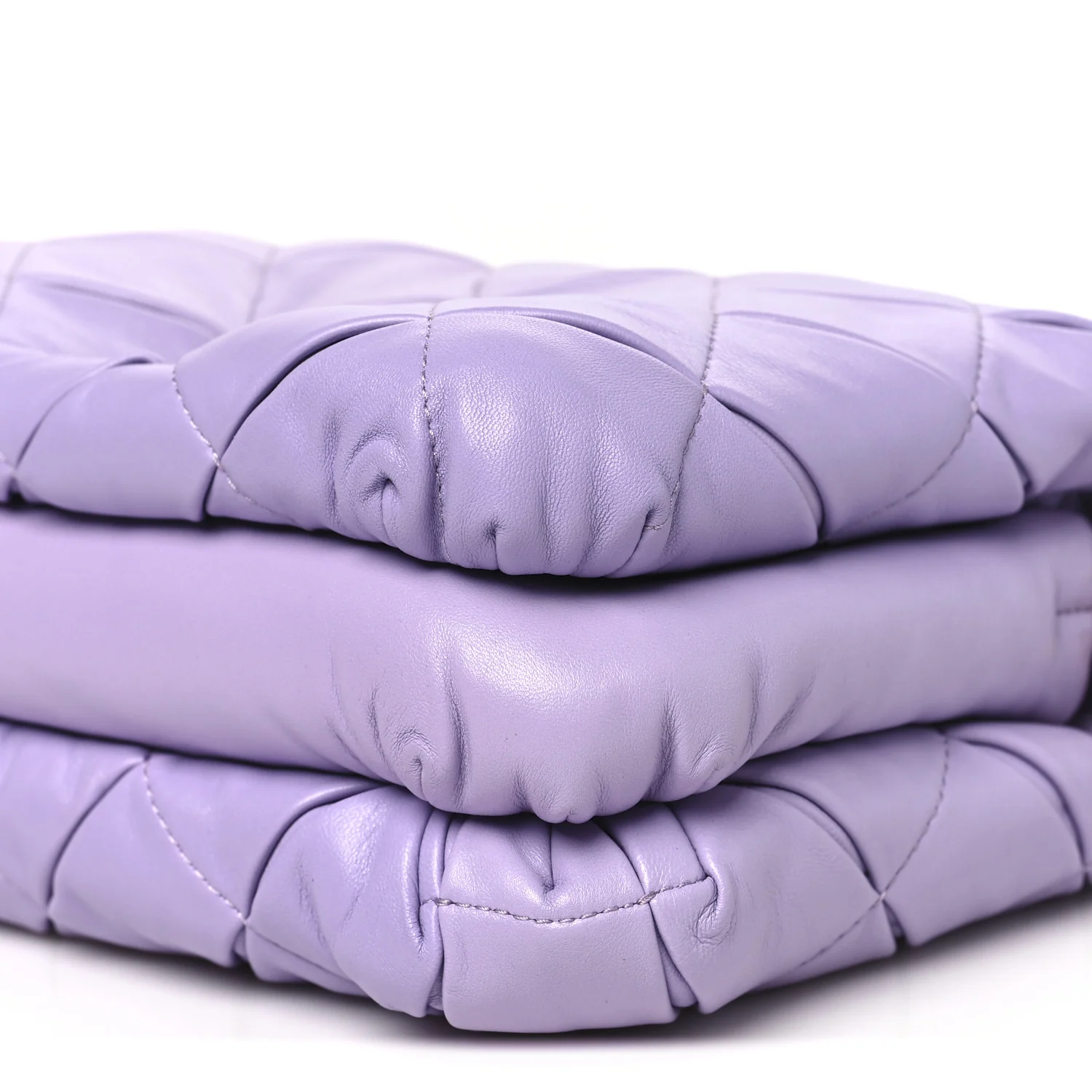 Lambskin Pleated Goya Puffer Bag Light Mauve