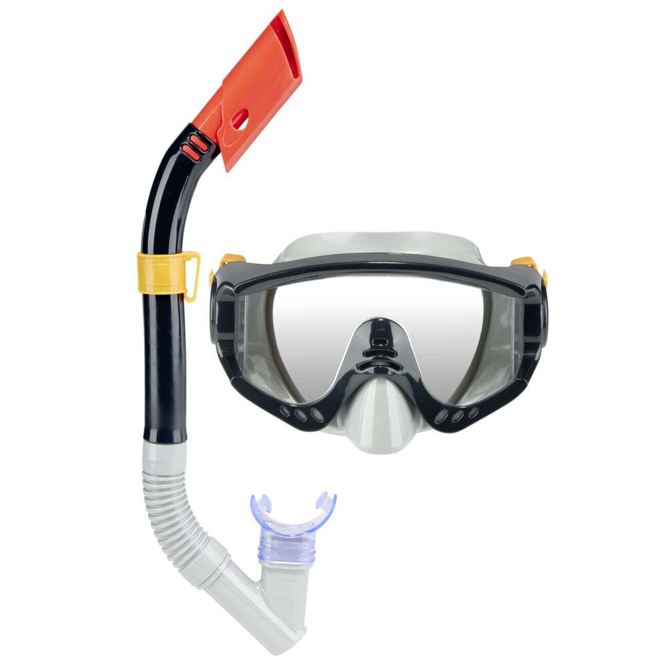 Set tuba et masque de plongée adulte Bestway L36cm (2 modèles noir ou bleu)