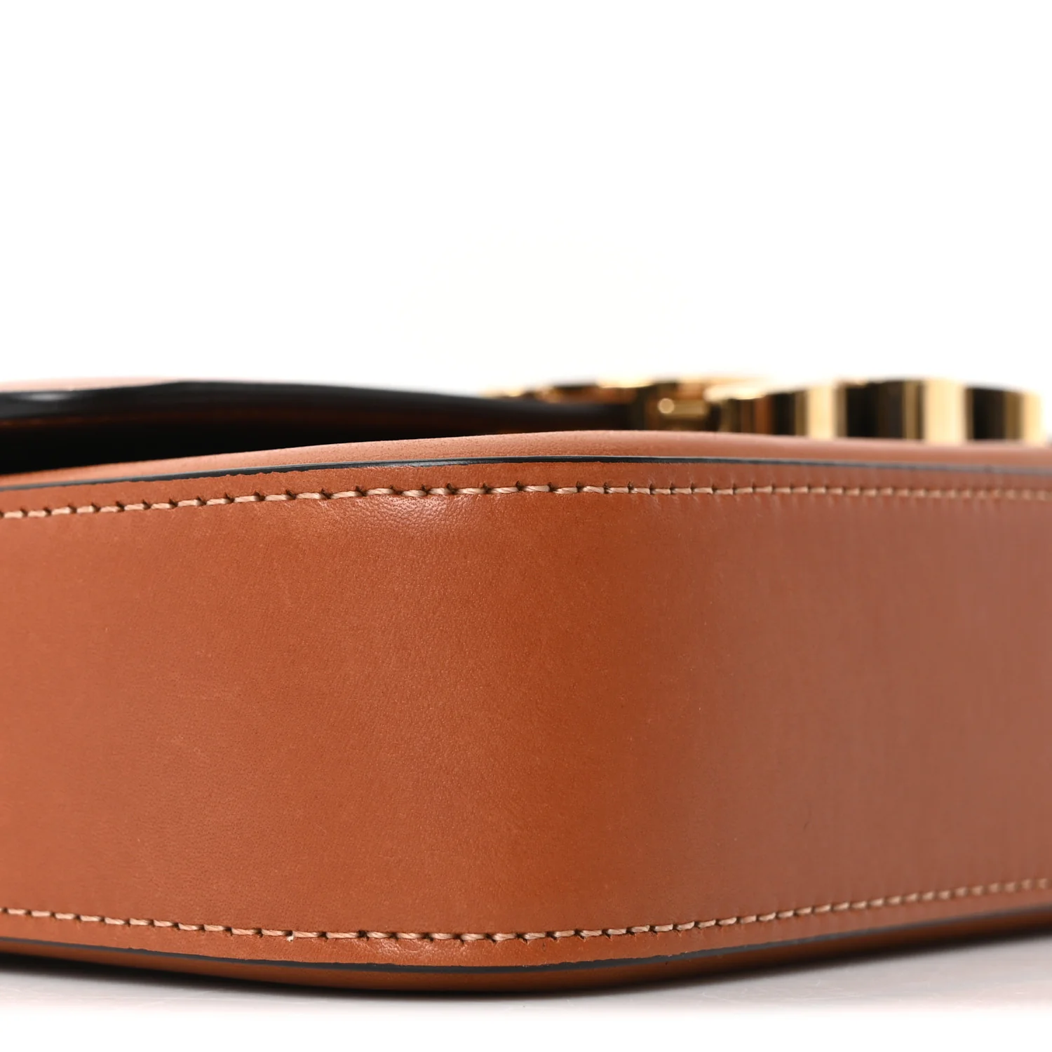 Natural Calfskin Triomphe Shoulder Bag Tan