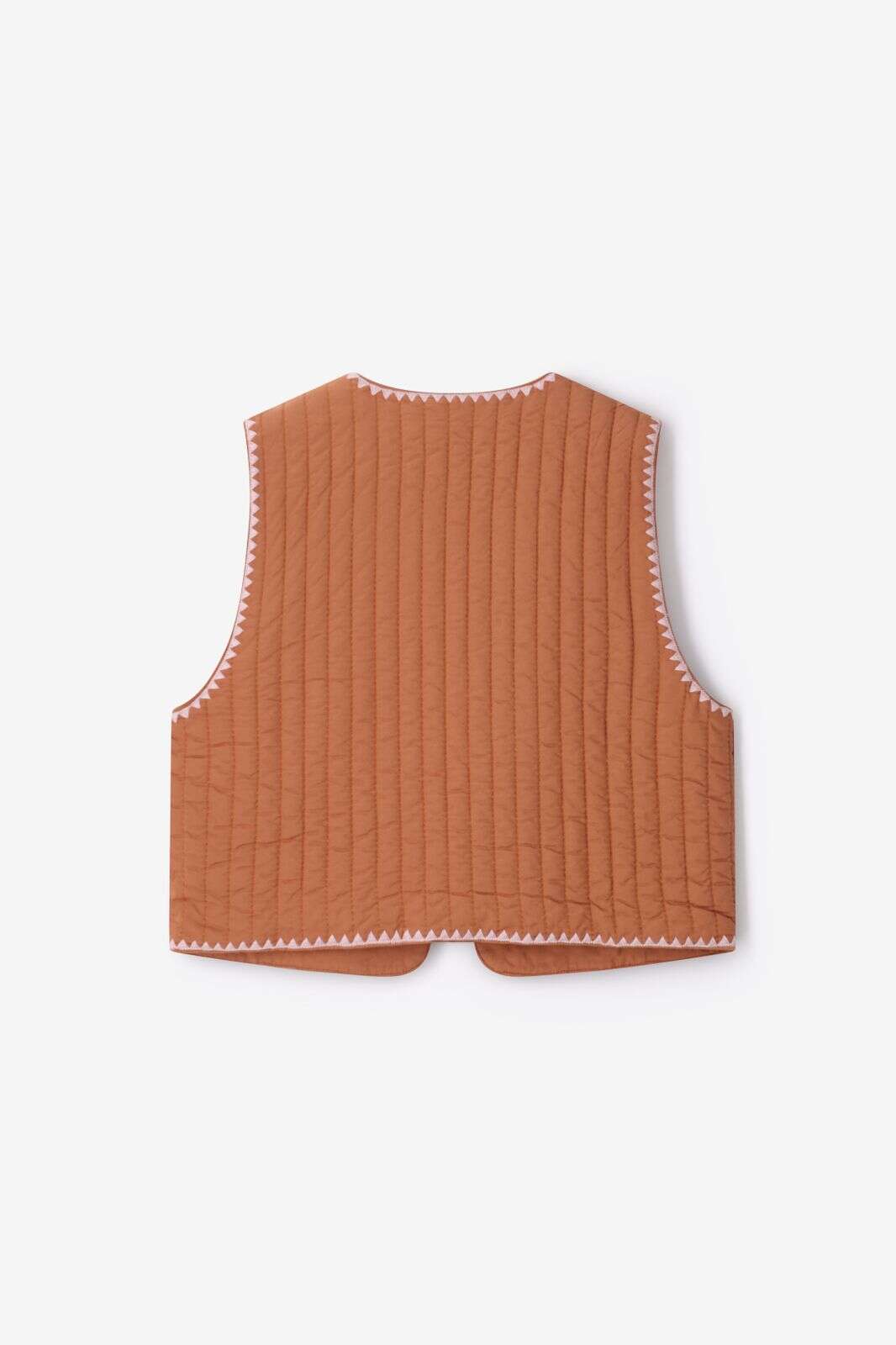 Bruin gilet met embroidery