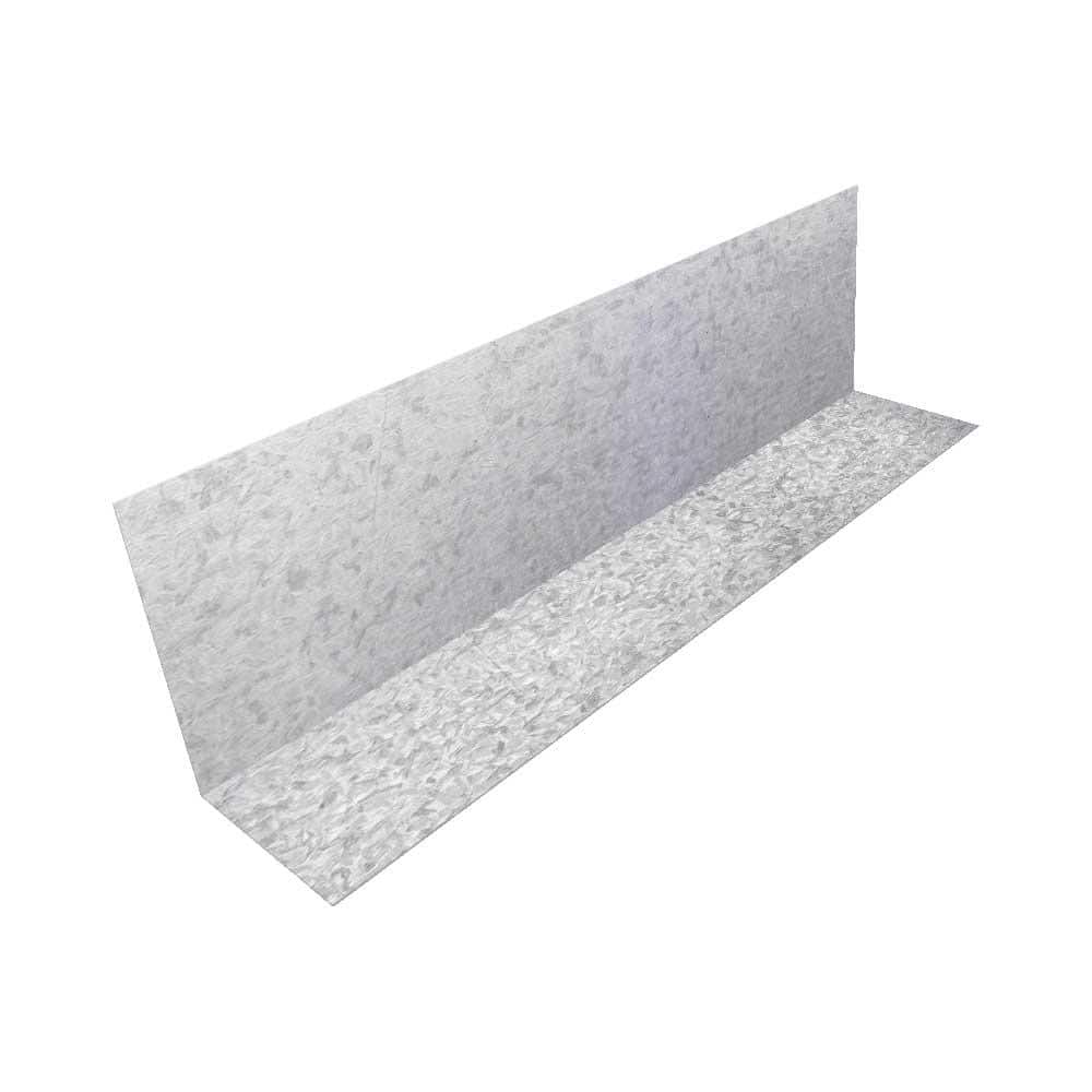 Galvanized Pre-Bent Step Flashing, 26-Gauge, 4 in. x 6 in. x 14 in., Mill Finish (Bundle)