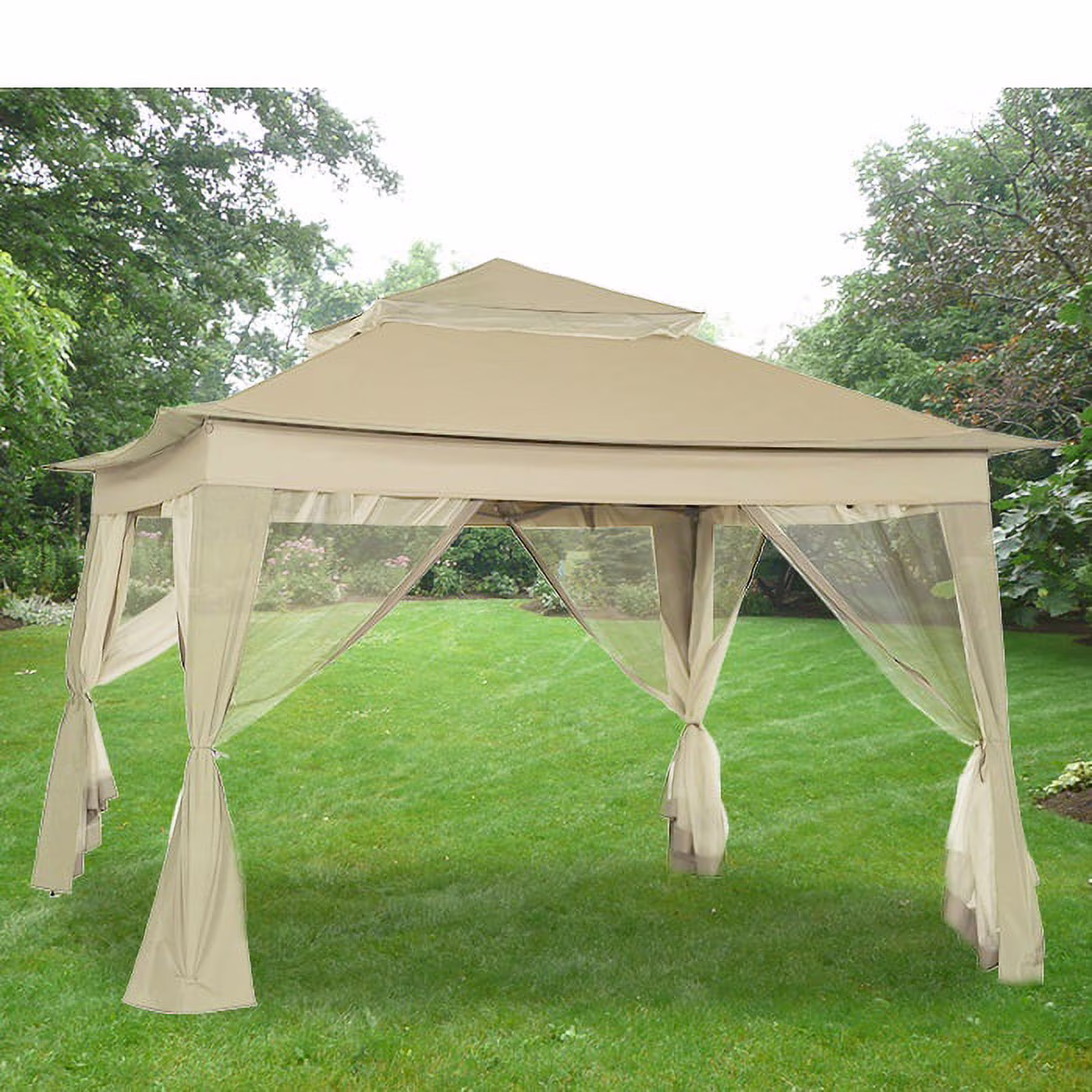 Garden Winds Replacement Canopy Top for Sunjoy Portable 10x10 Gazebo - D-GZ849PST-A1 - Riplock 350