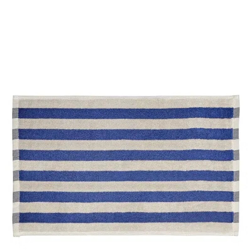Arto gjestehåndkle 50x30 cm 2 stk beige/blå brede striper