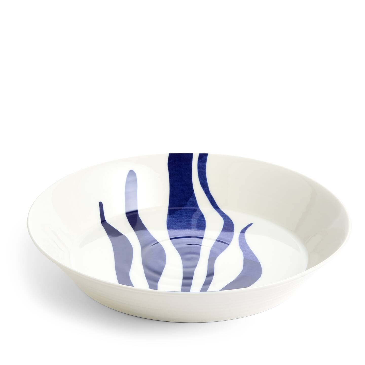 Pacific Coral Low Serving Bowl Blue
