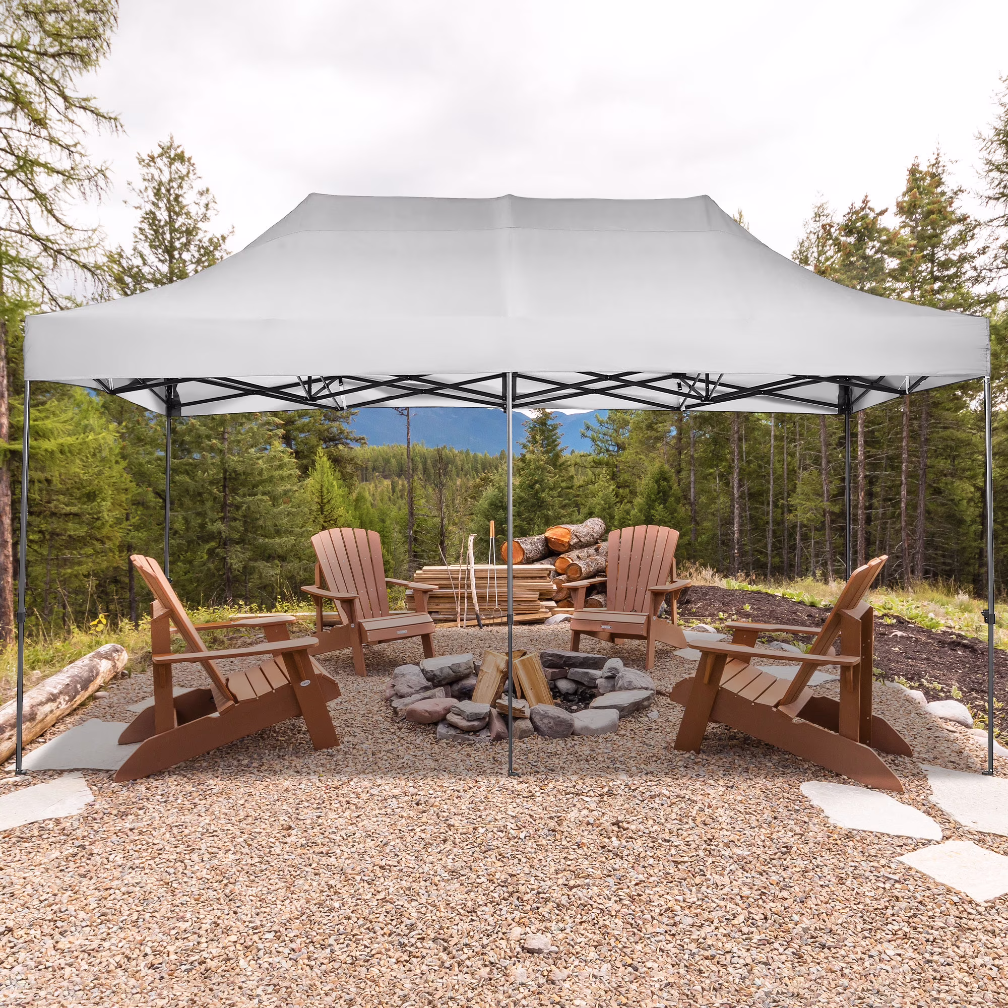 10x20 Heavy Duty Pop up Canopy Tent with Weighted Sandbags,Outdoor Shade Instant Folding Event Gazebo with Wheeled Bags,White(White/Sandbags) - Image 5