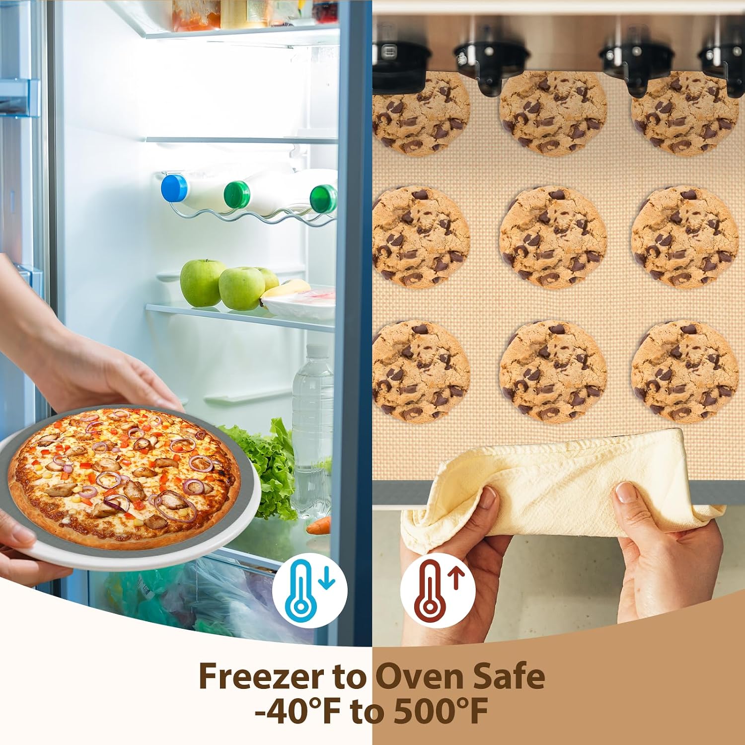 Koolstoffs Silicone Baking Mat Set of 4, Nonstick and Reusable